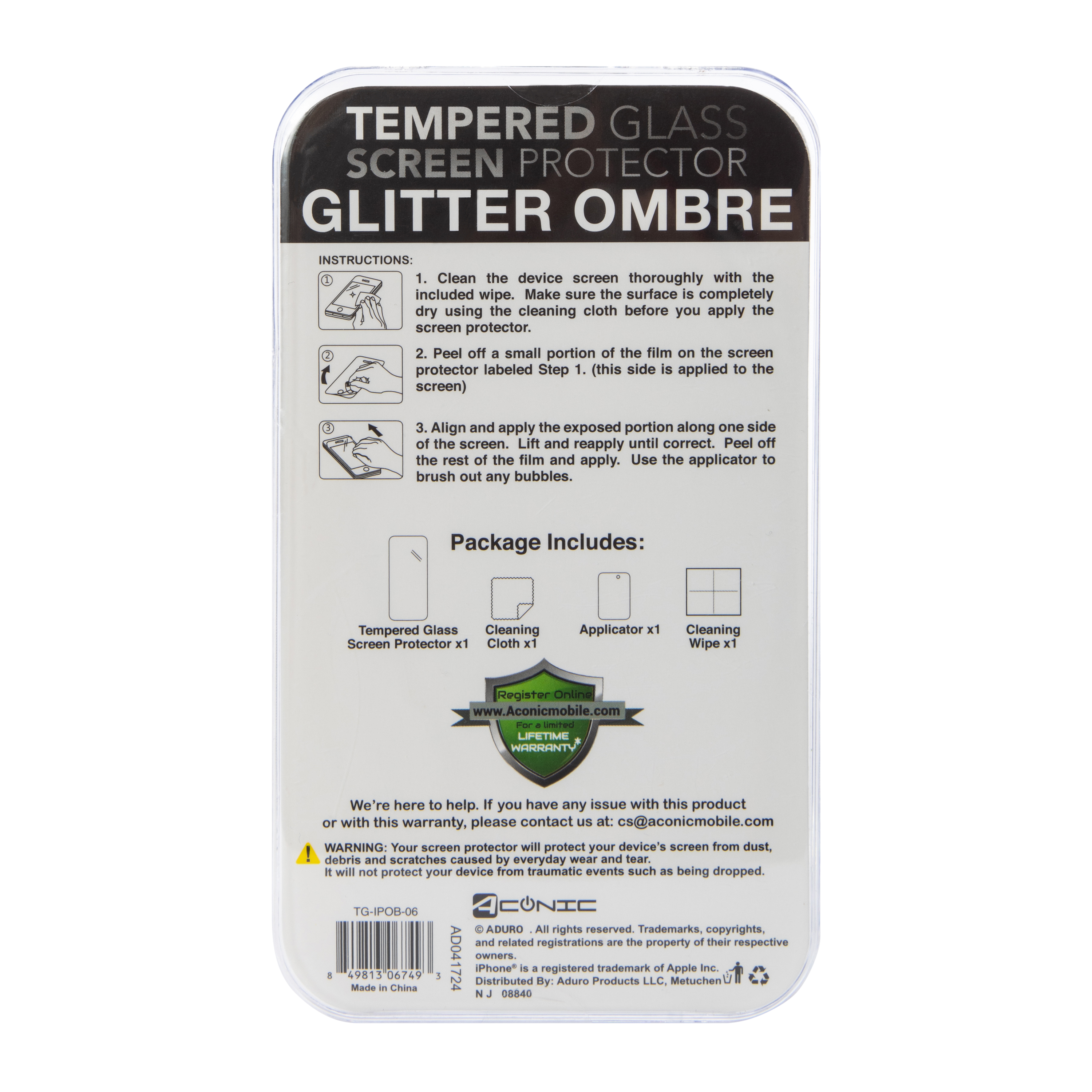 Five Below IPhone 11®/Xr® Glitter Ombre Tempered Glass Screen