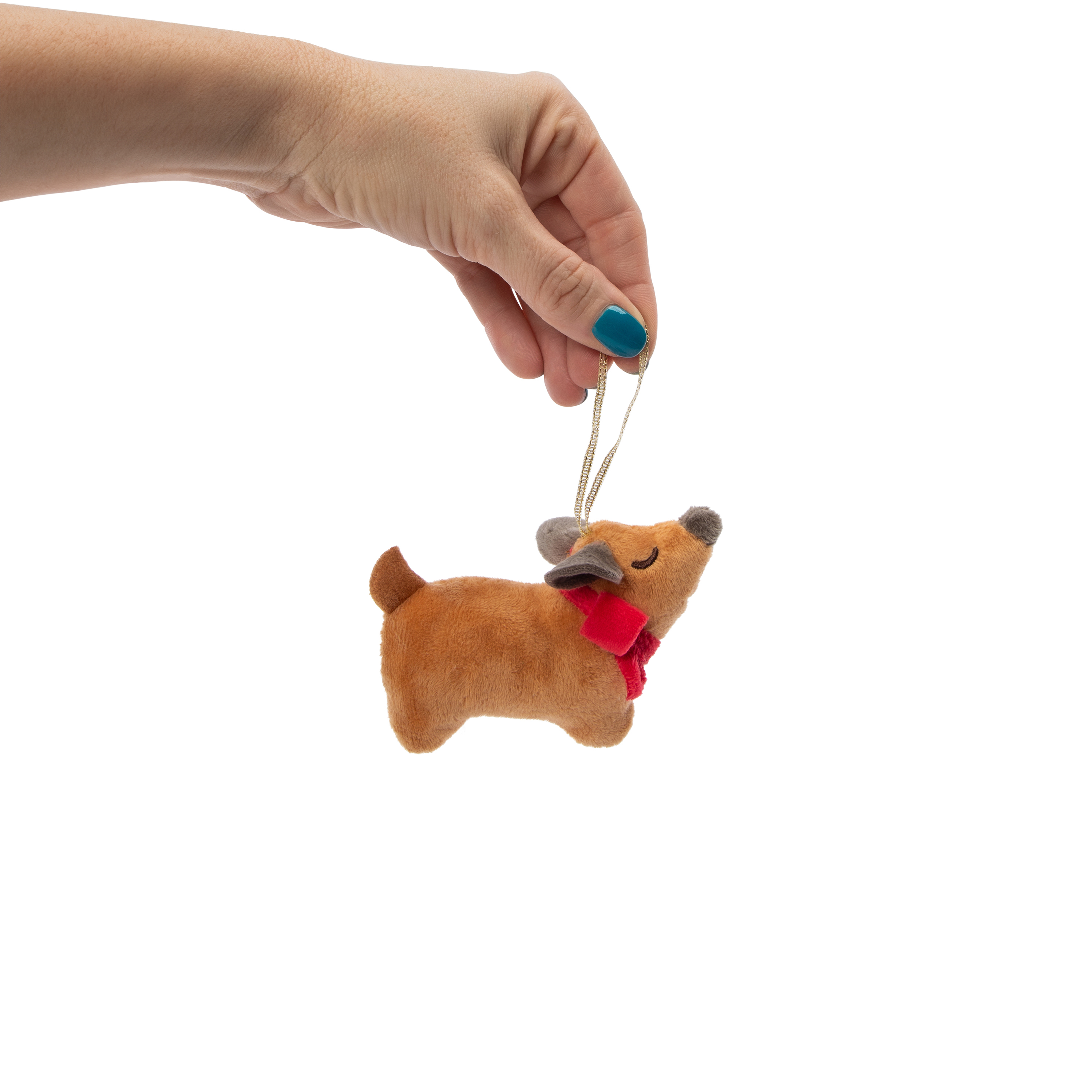 Fabric Dog Christmas Ornament