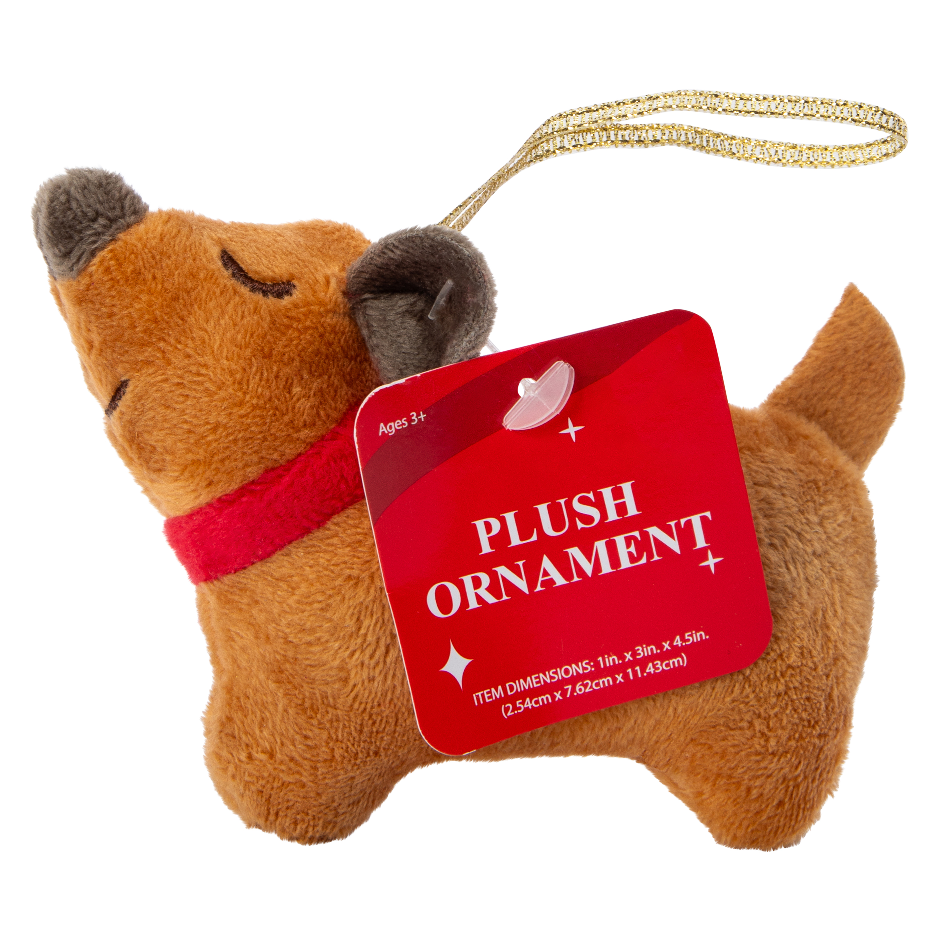 Fabric Dog Christmas Ornament