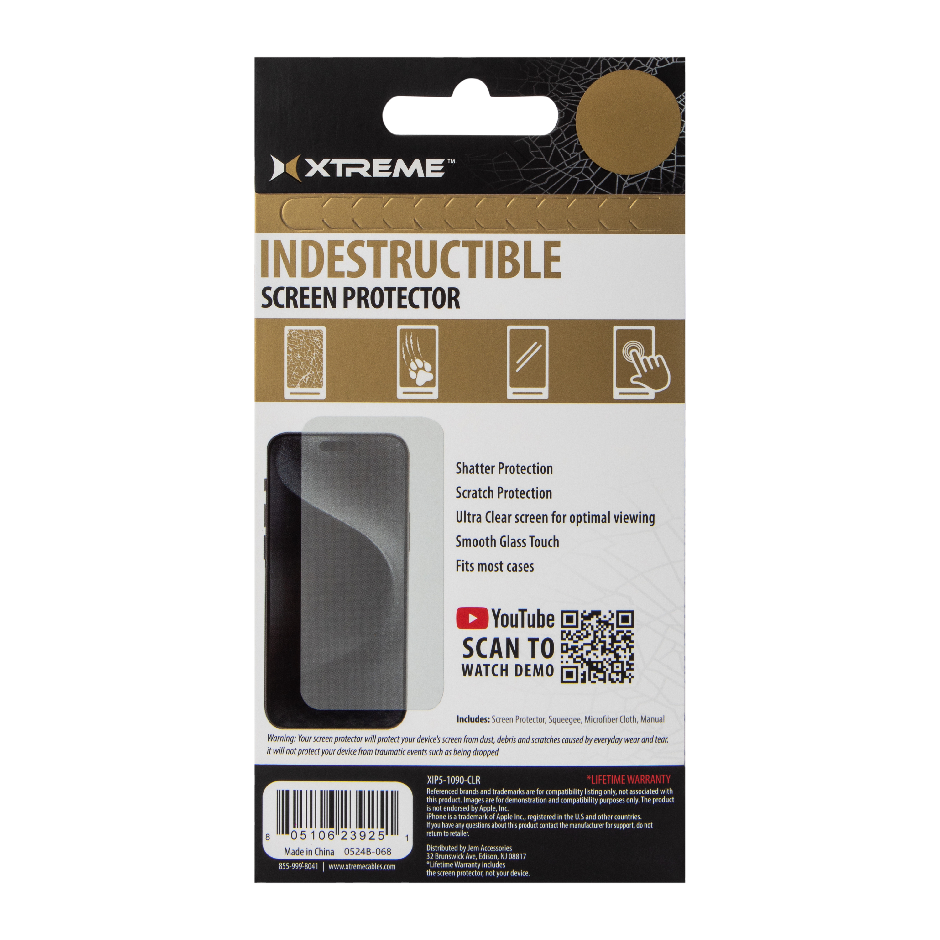 iPhone 16® Xtreme™ Indestructible Screen Protector