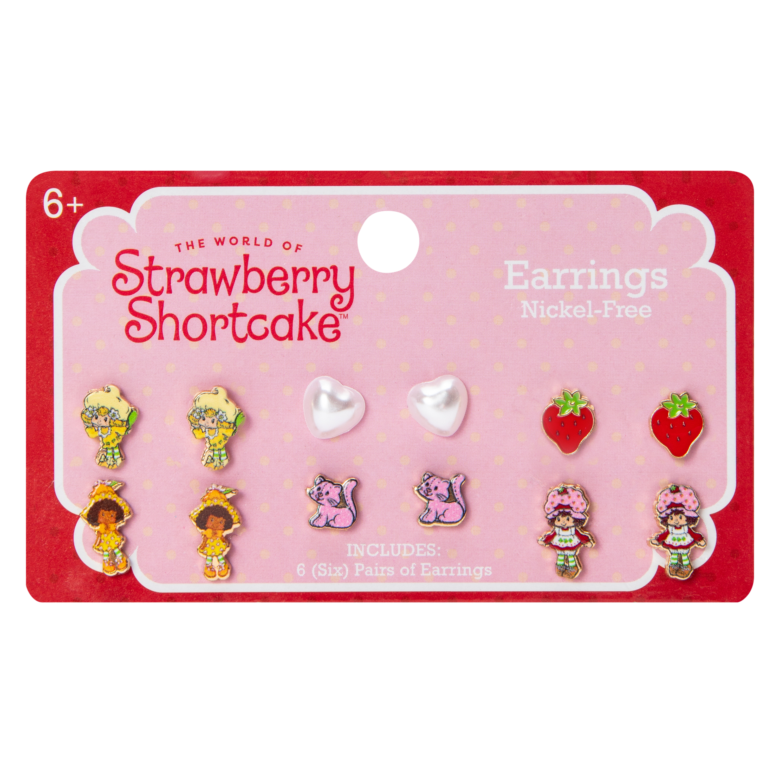 Strawberry Shortcake™ Earrings 6-Pack | Five Below