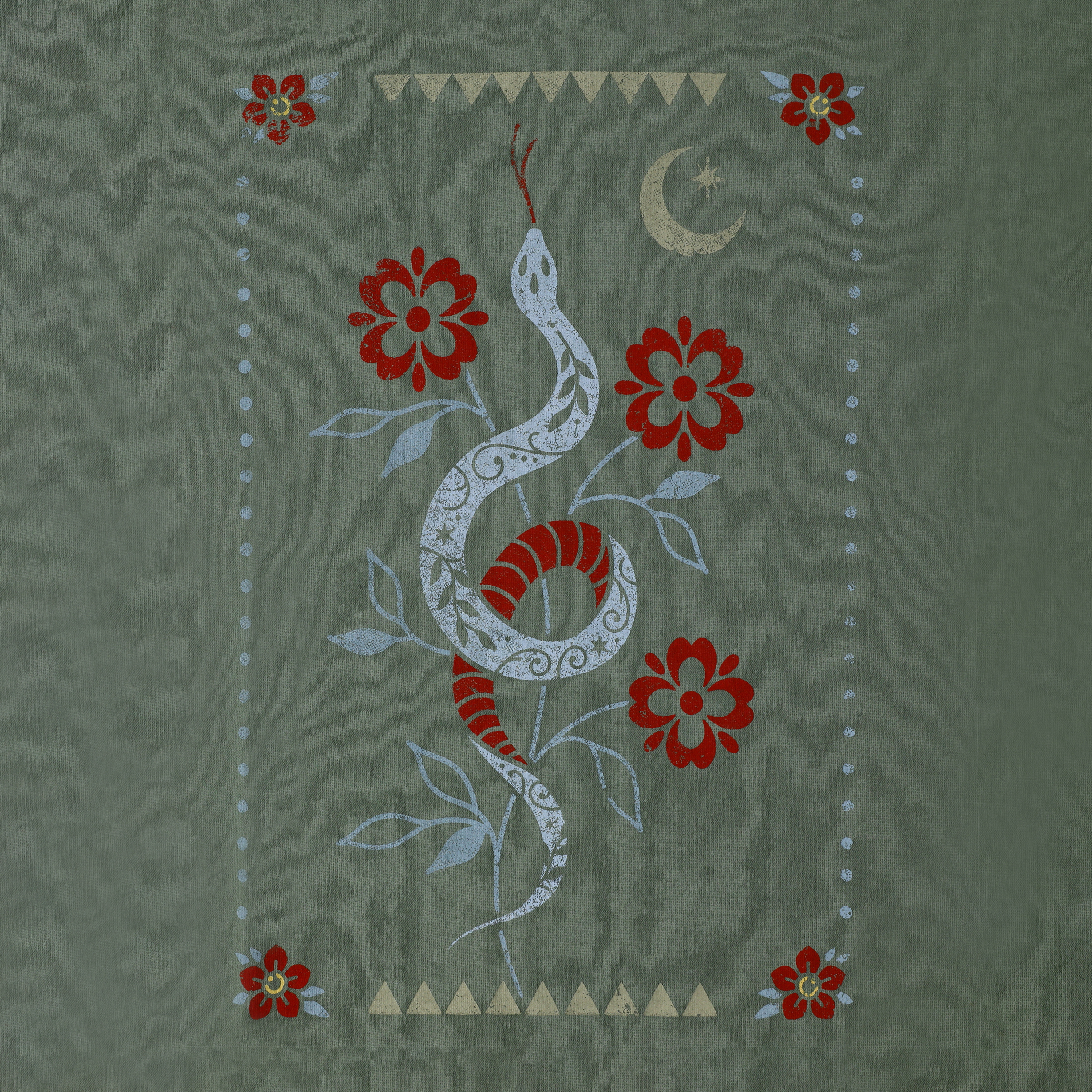 Floral Snake Graphic Tee