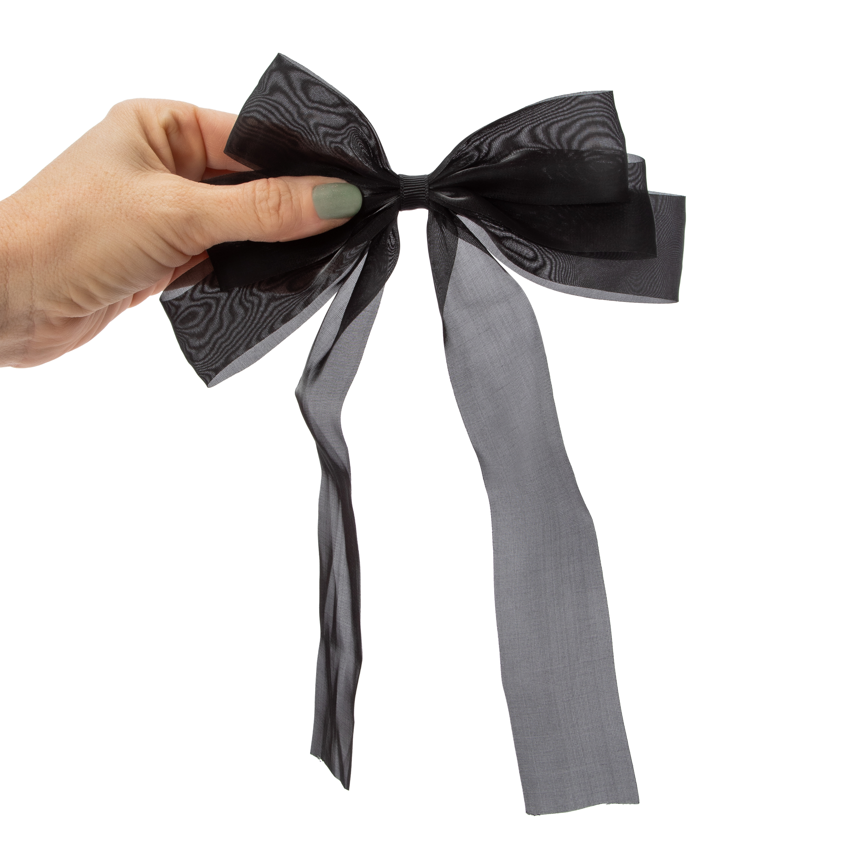 Sheer Shimmer Clip-On Hair Bow 7.87in x 10in