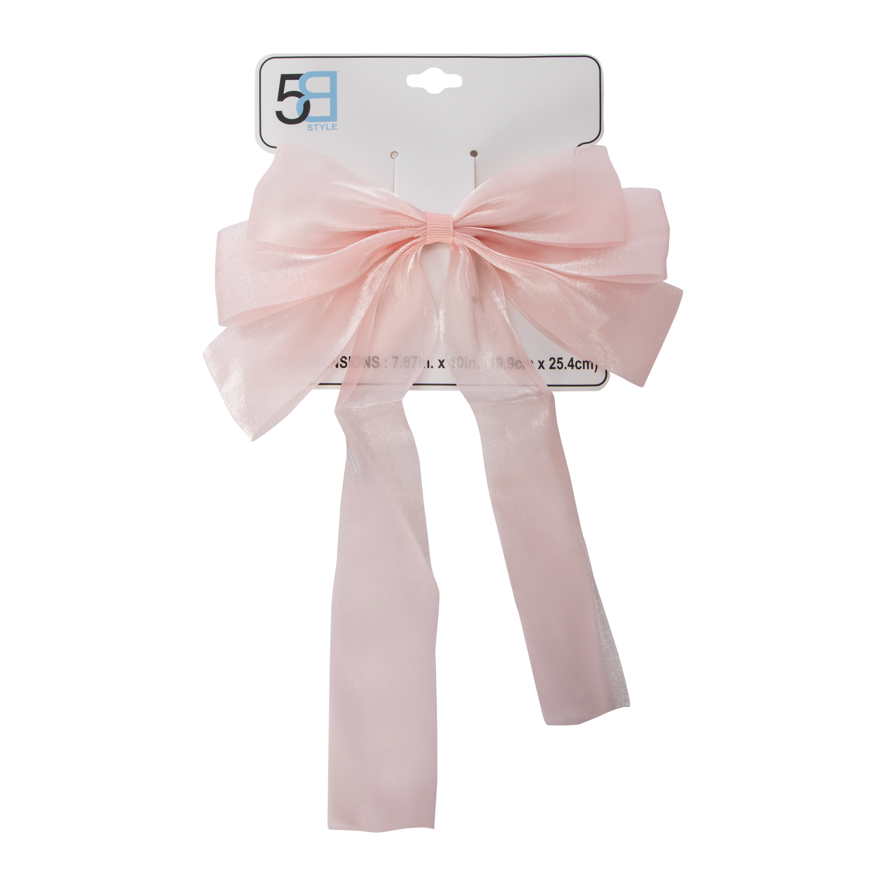 Sheer Shimmer Clip-On Hair Bow 7.87in x 10in