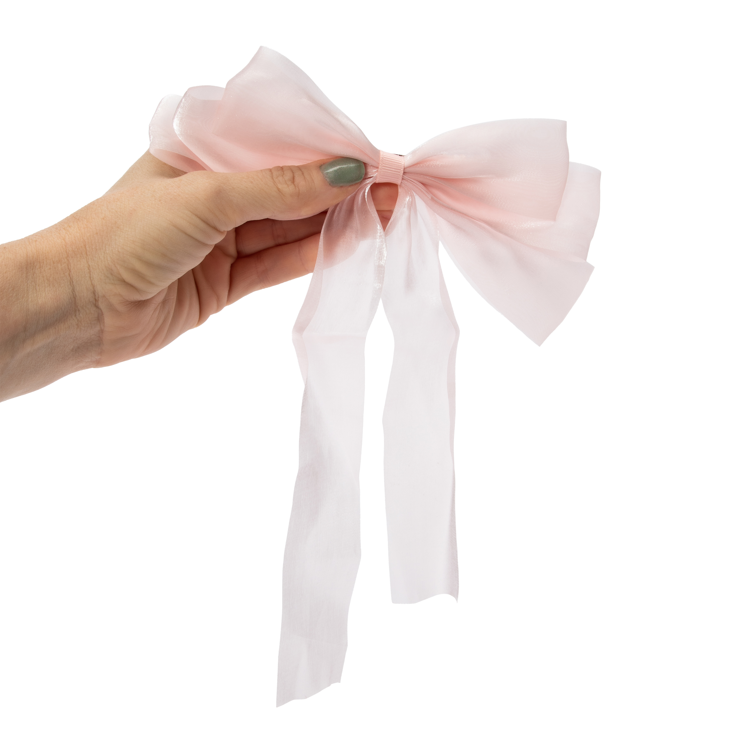 Sheer Shimmer Clip-On Hair Bow 7.87in x 10in