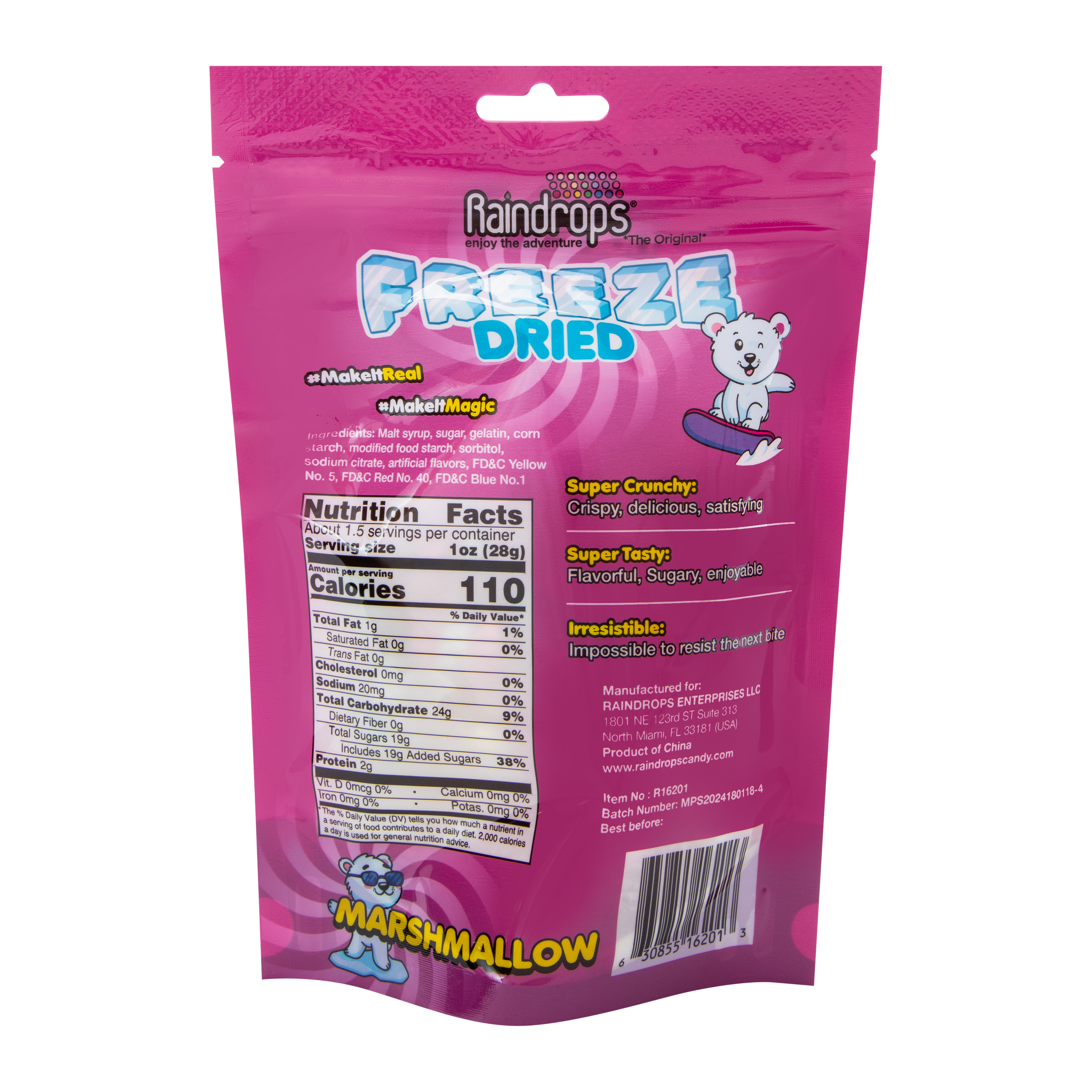 Raindrops® Freeze Dried Marshmallows 1.5oz