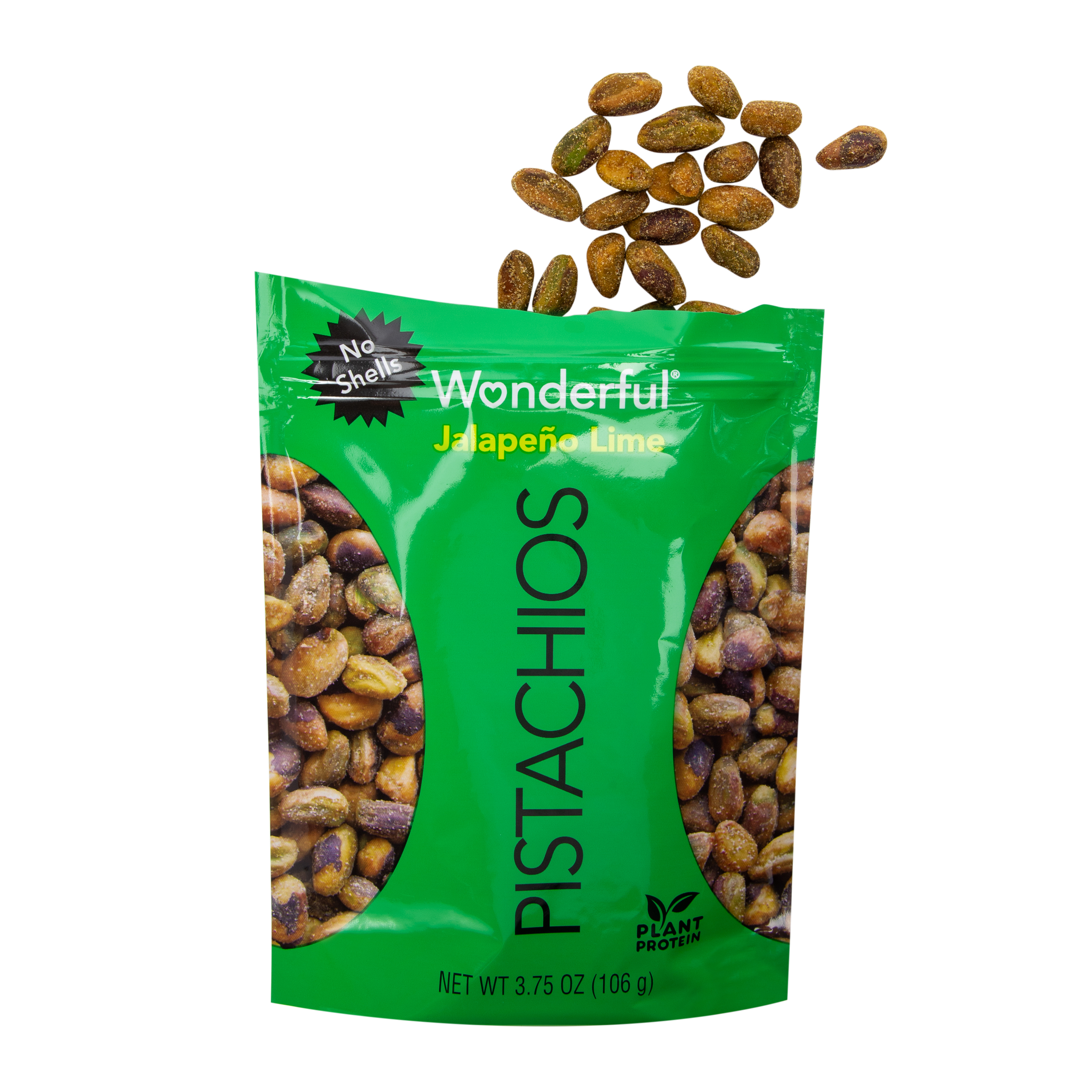 Wonderful® Jalepeno Lime Pistachios 3.75oz - No Shells