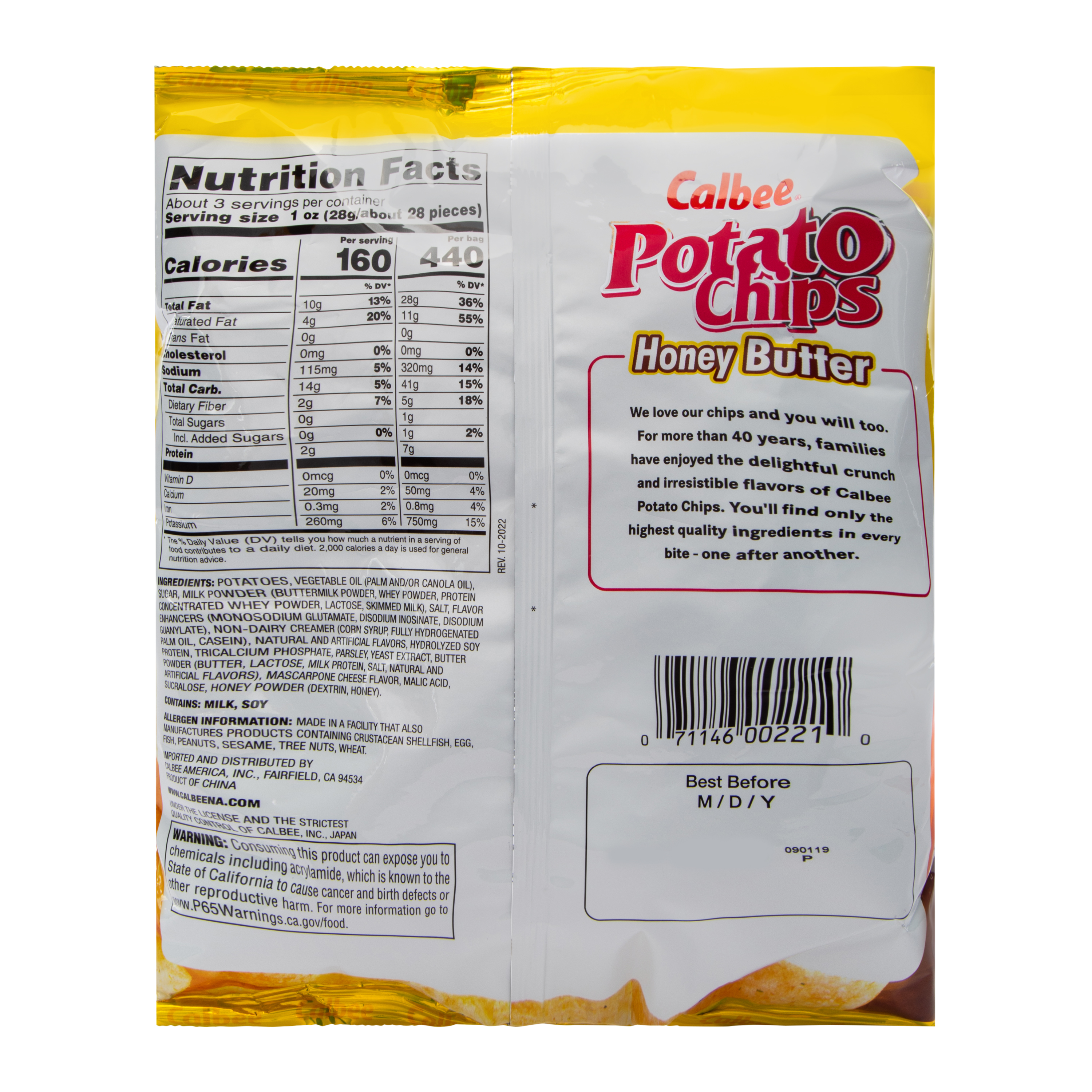 Calbee® Honey Butter Potato Chips 2.8oz
