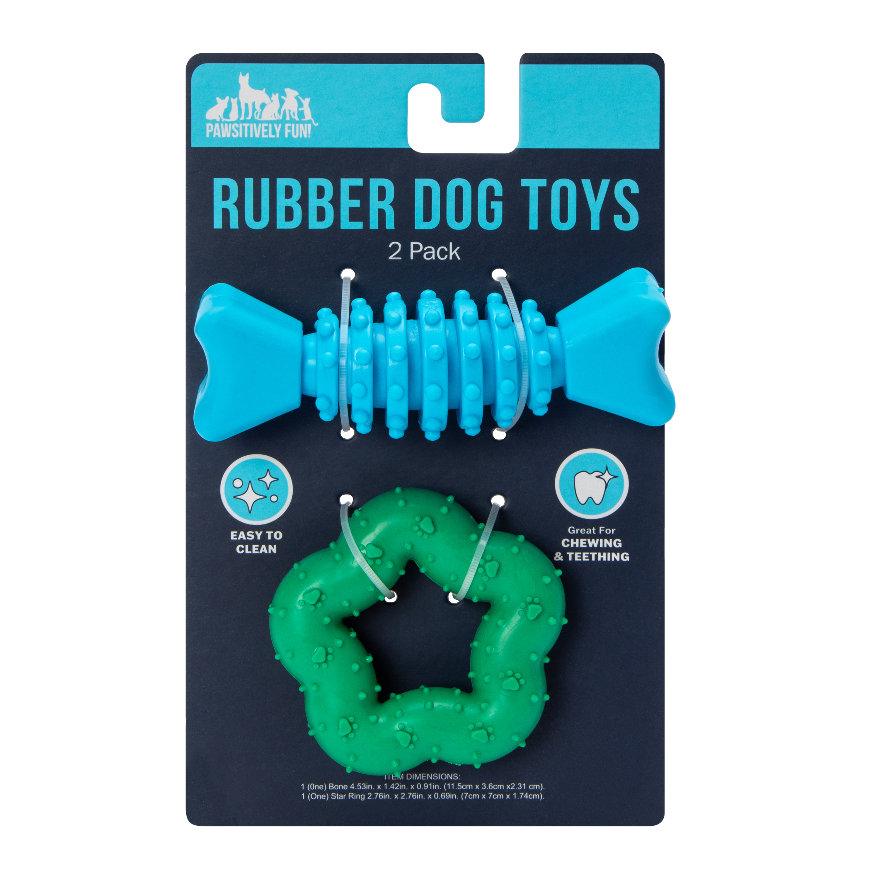 Teething Pet Toys 2-Pack