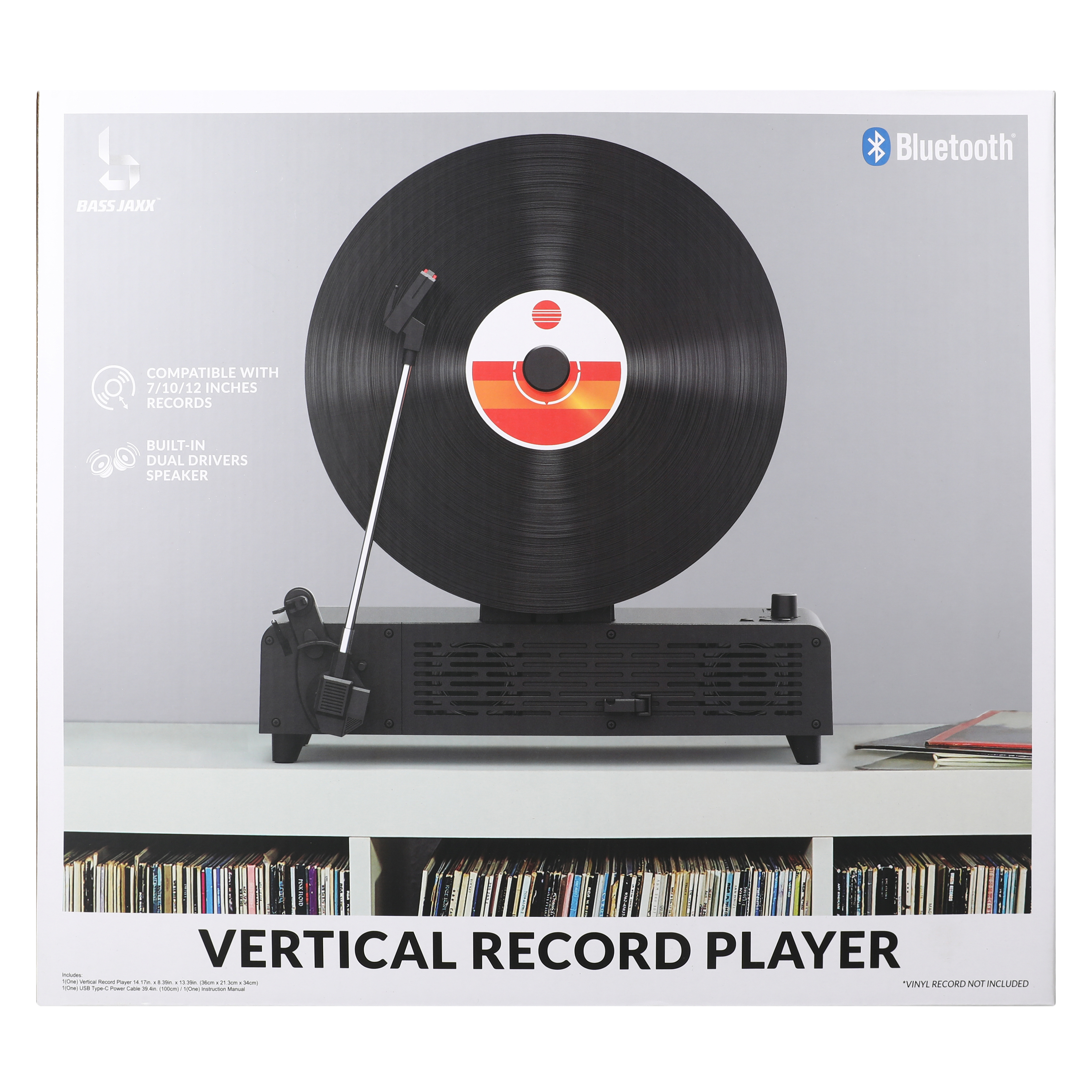 Bass Jaxx Bluetooth® Vertical Record Player | Five Below