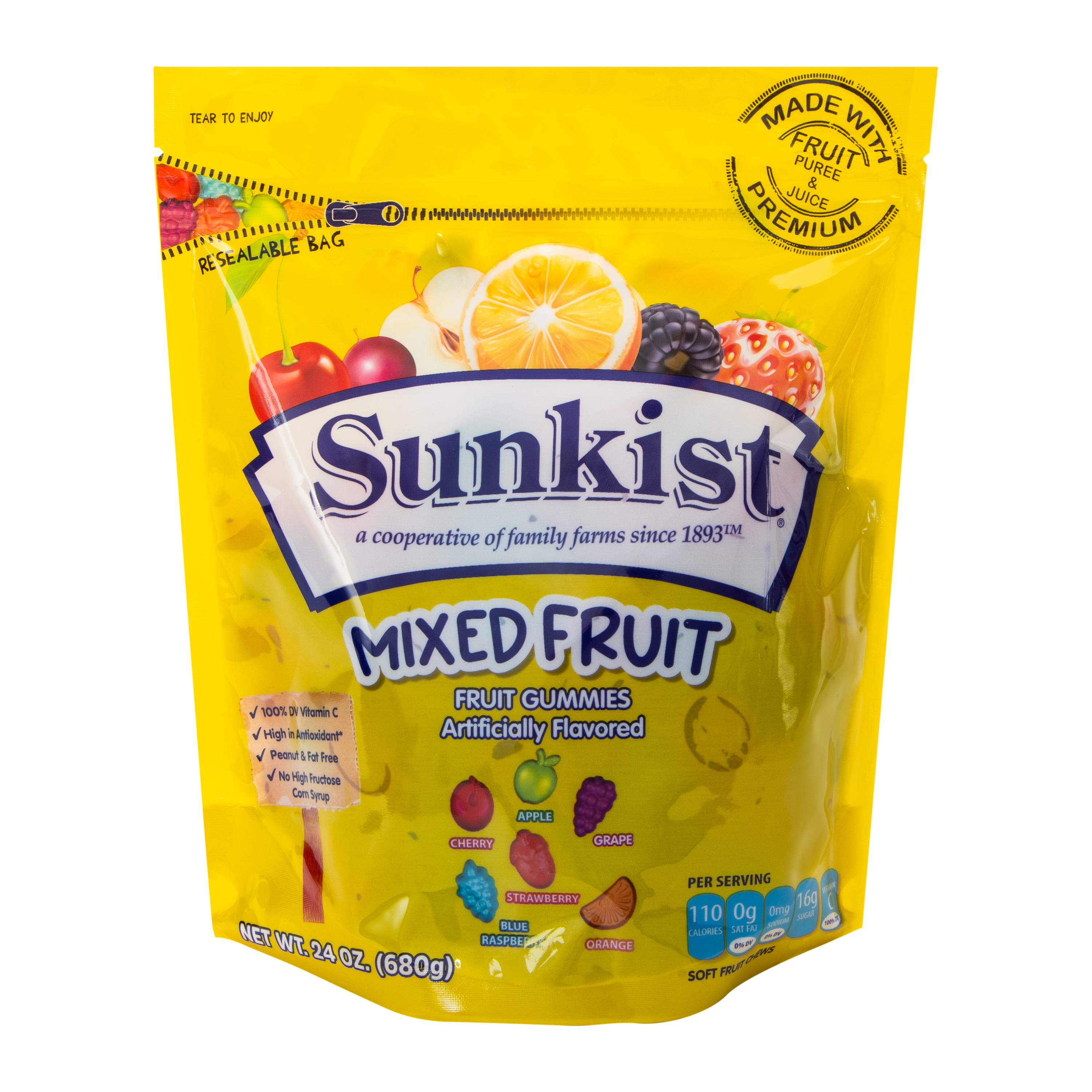 Sunkist® Mixed Fruit Gummies 24oz | Five Below
