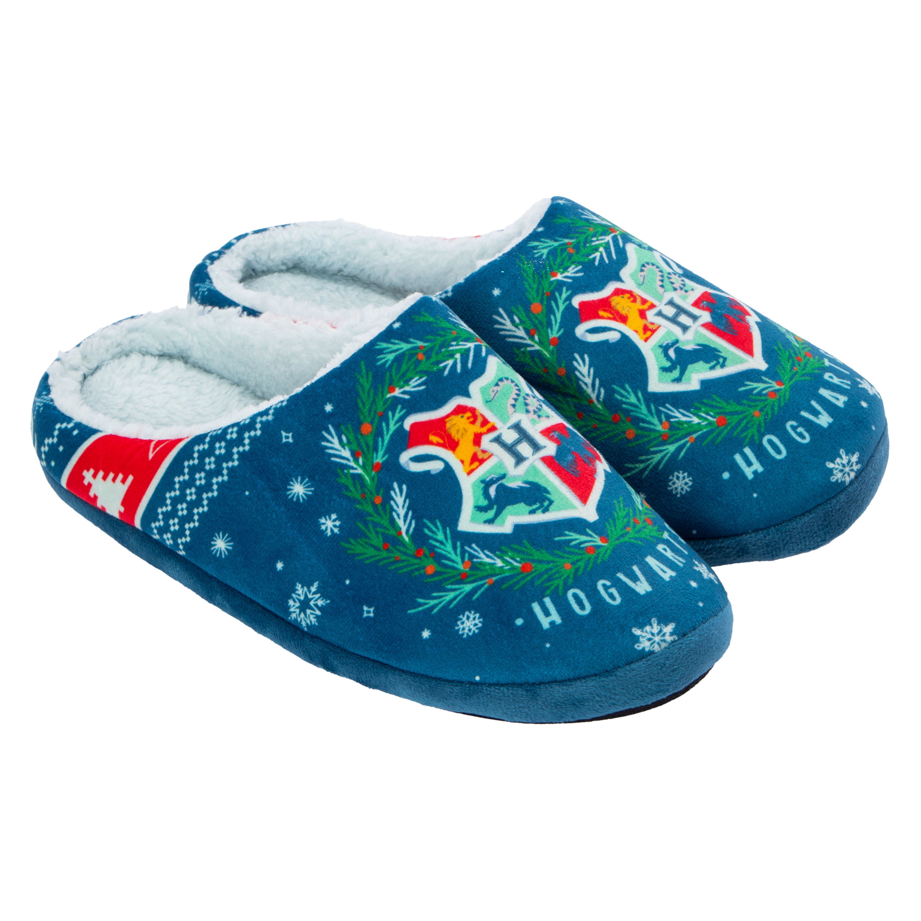 Harry Potter™ Hogwarts Ladies Christmas Fleece-Lined Slippers
