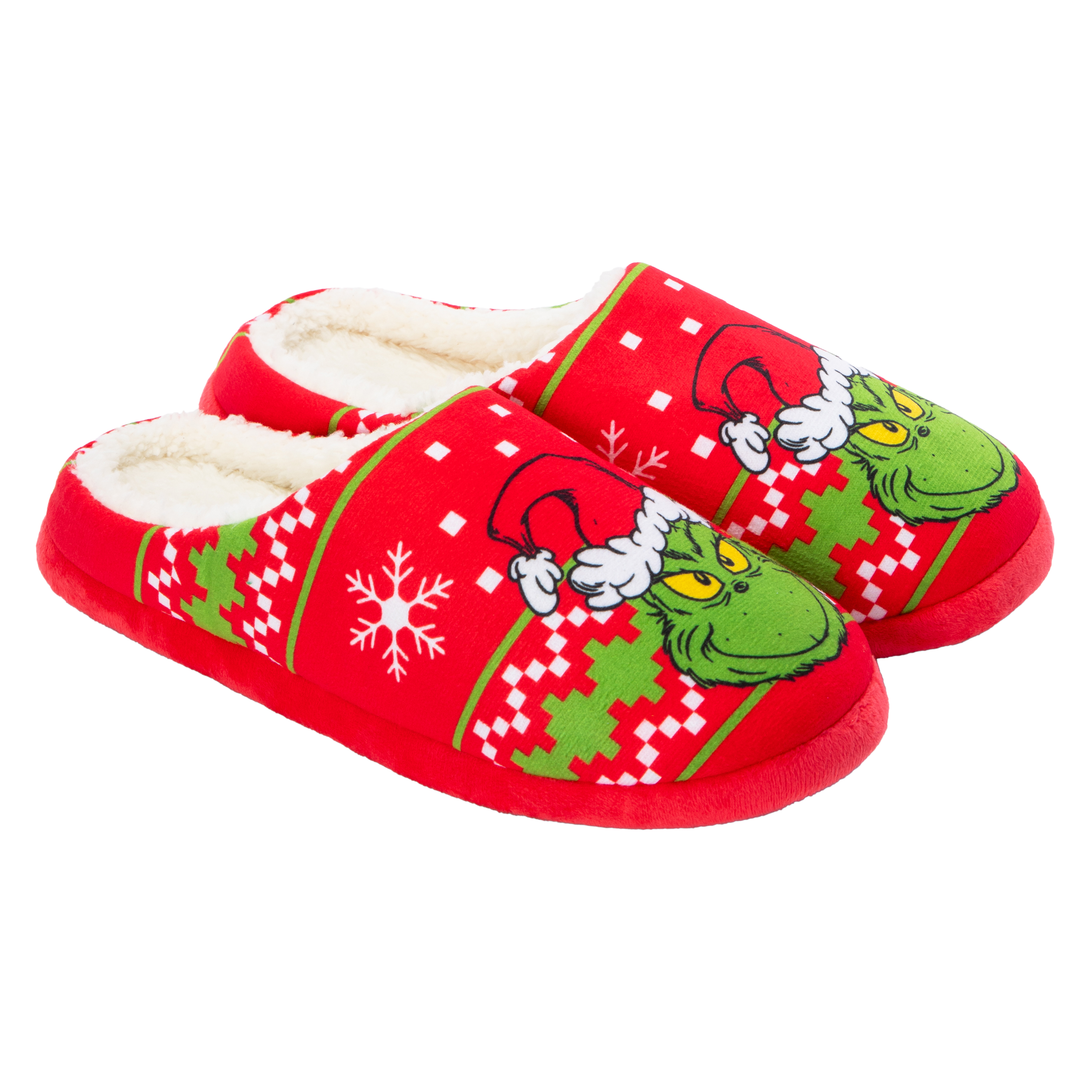 Dr. Seuss™ The Grinch Ladies Christmas Fleece-Lined Slippers Dr. Seuss™ The Grinch Ladies Christmas Fleece-Lined Slippers