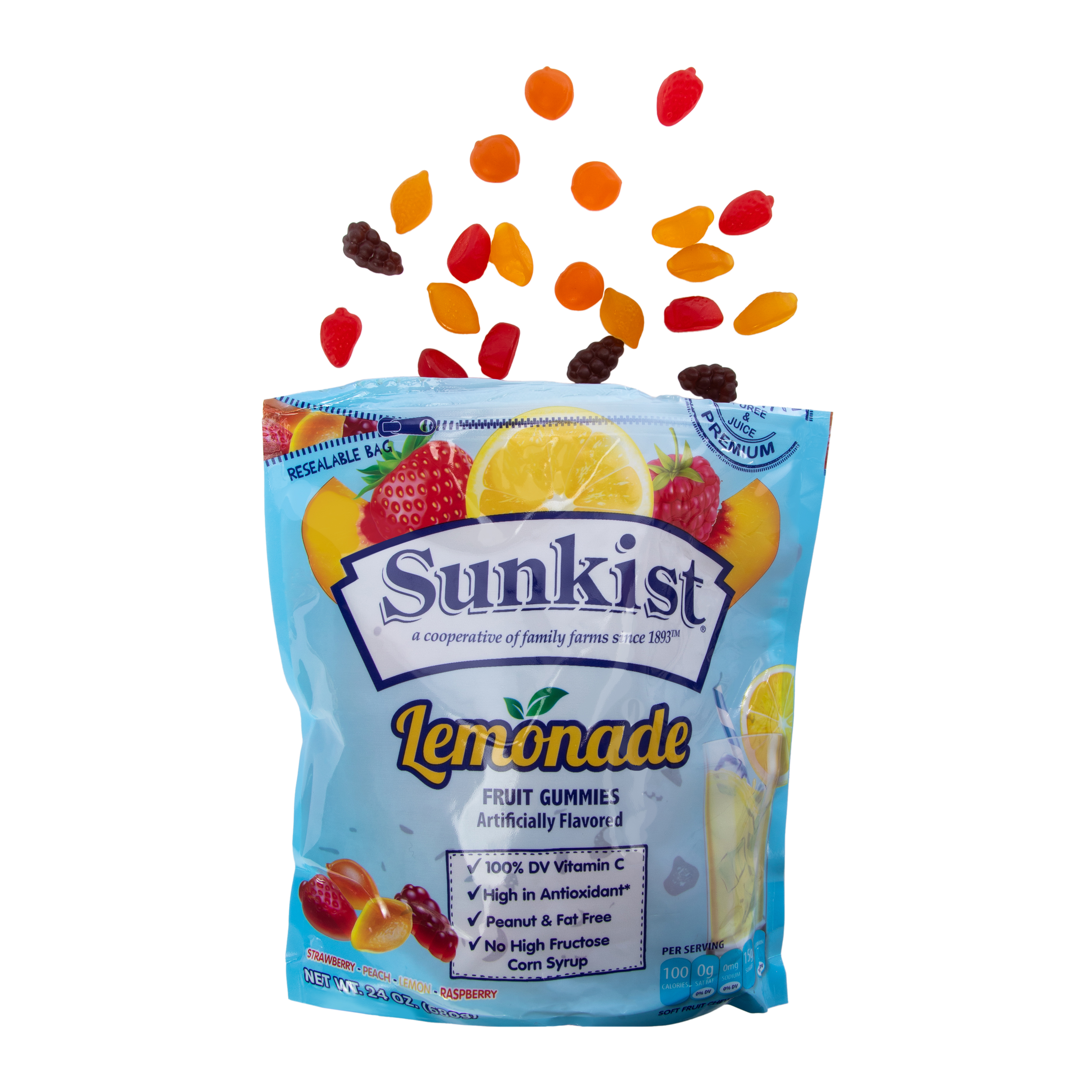 ぜいたくフルーツ  5set Sunkist® Lemonade Fruit Gummies 24oz | Five Below