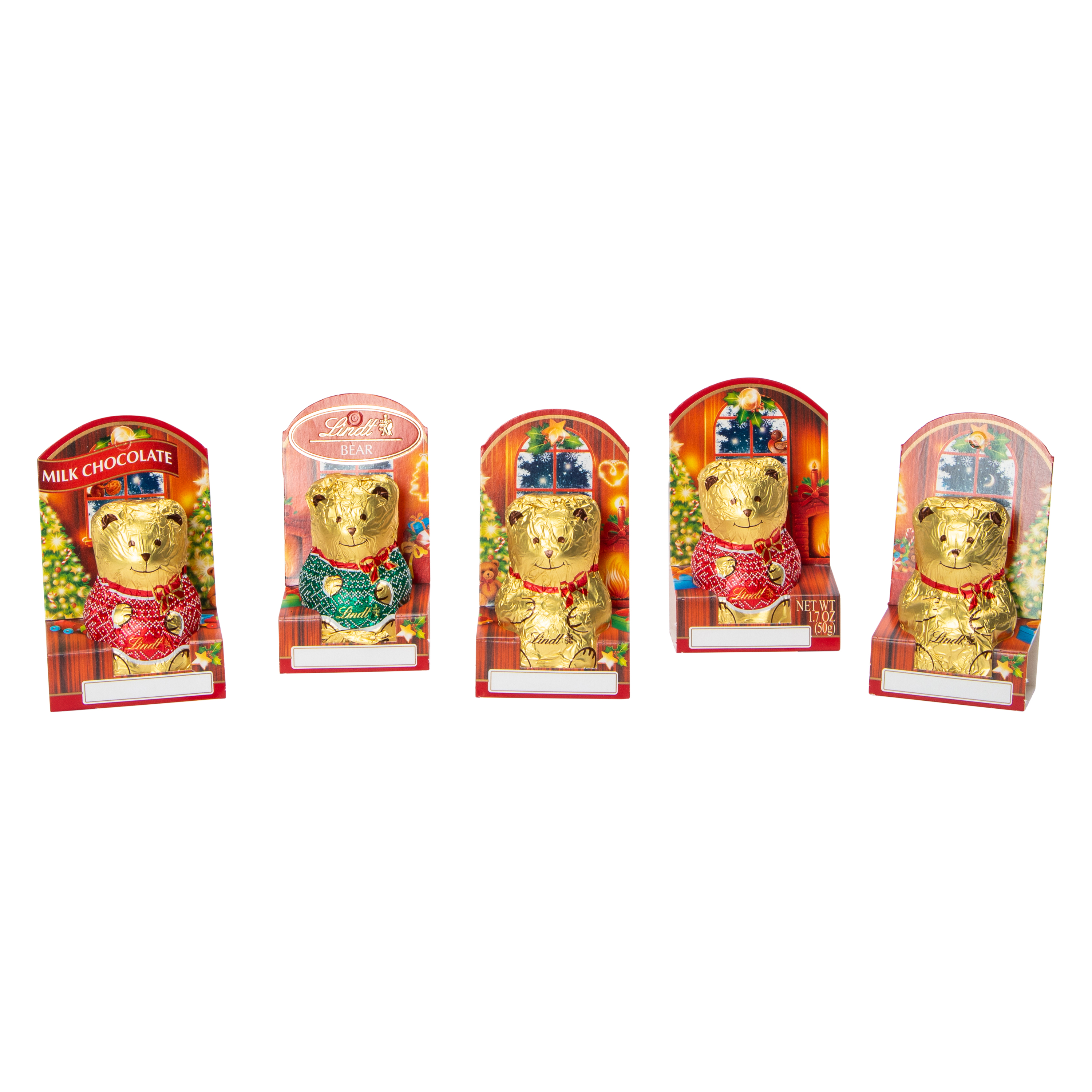 Lindt® Milk Chocolate Christmas Bears 5-Count