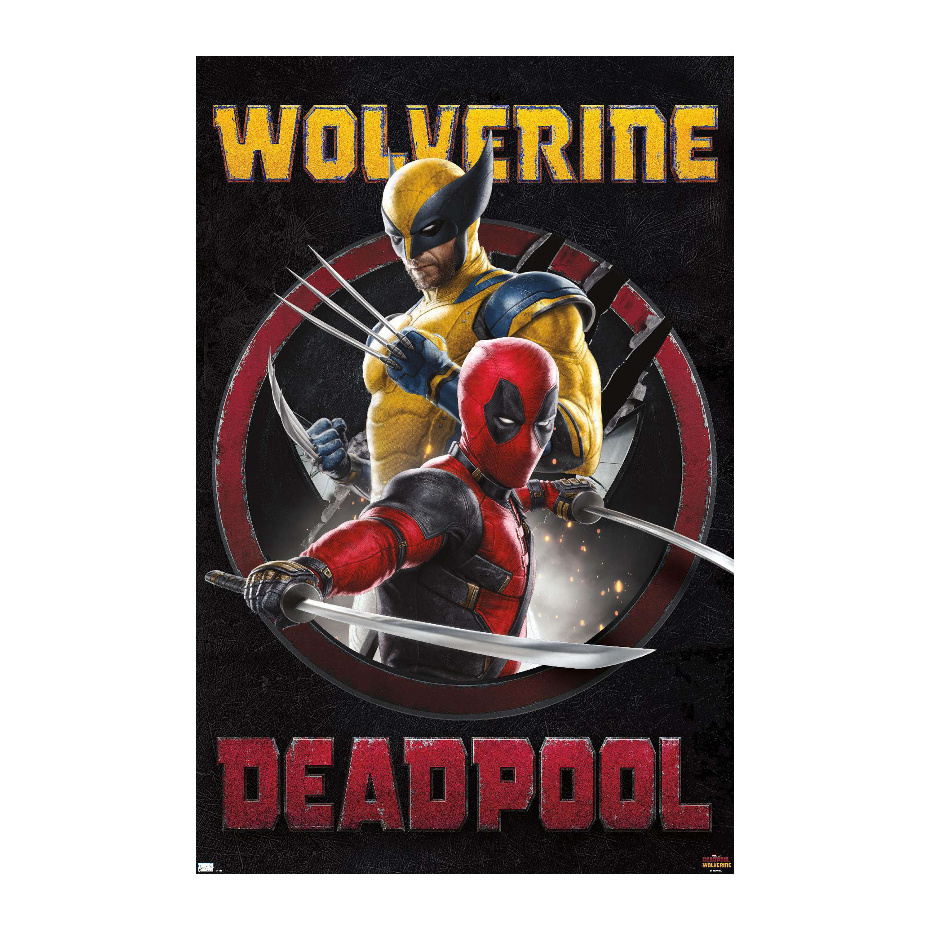 Marvel Wolverine & Deadpool Wall Art Poster 22.3in x 34in