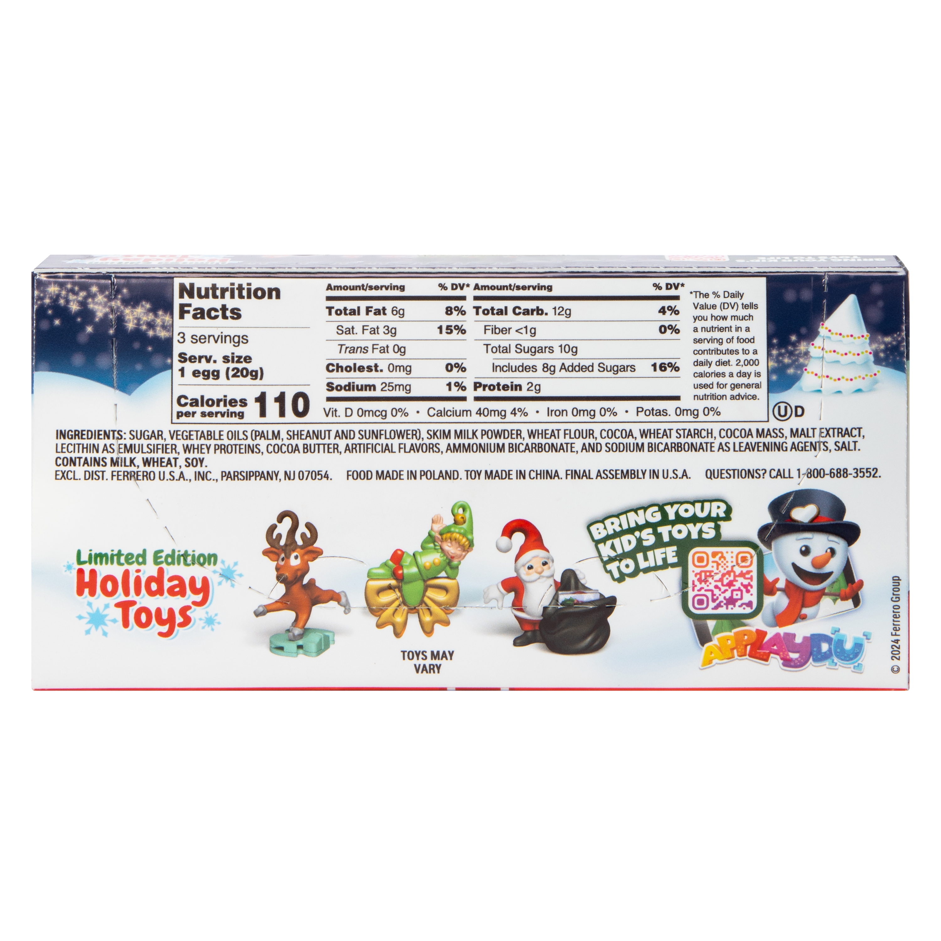 Kinder Joy™ Egg With Surprise Treat &  Holiday Toy 3-Count