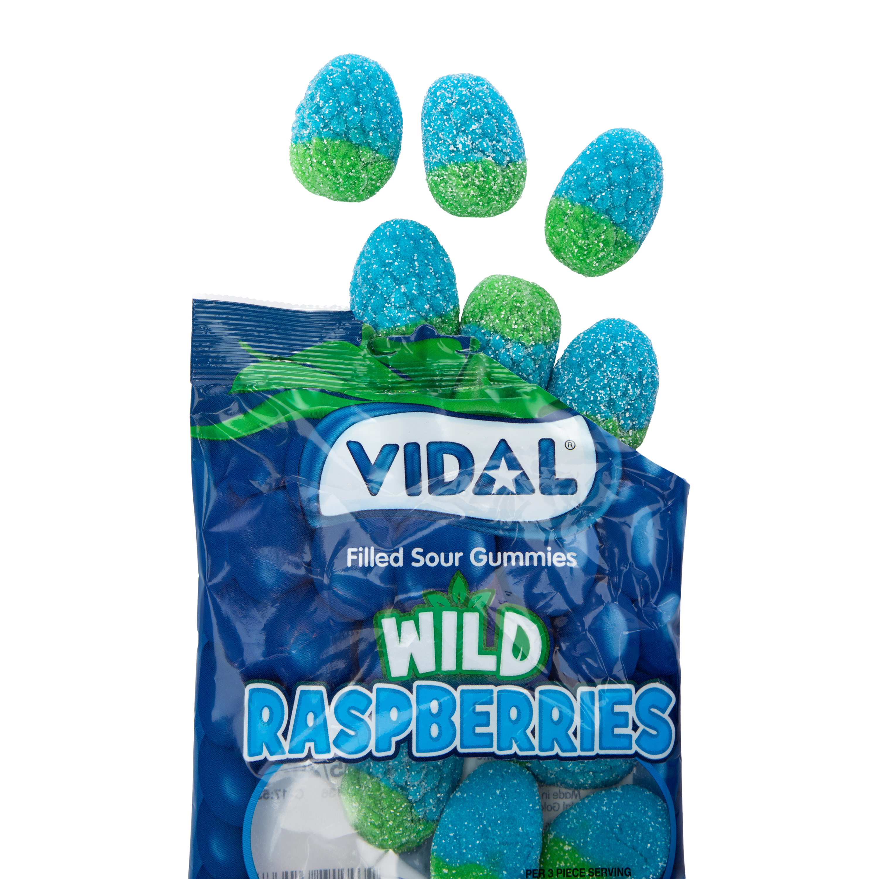Vidal® Wild Raspberries Filled Sour Gummies 3.5oz