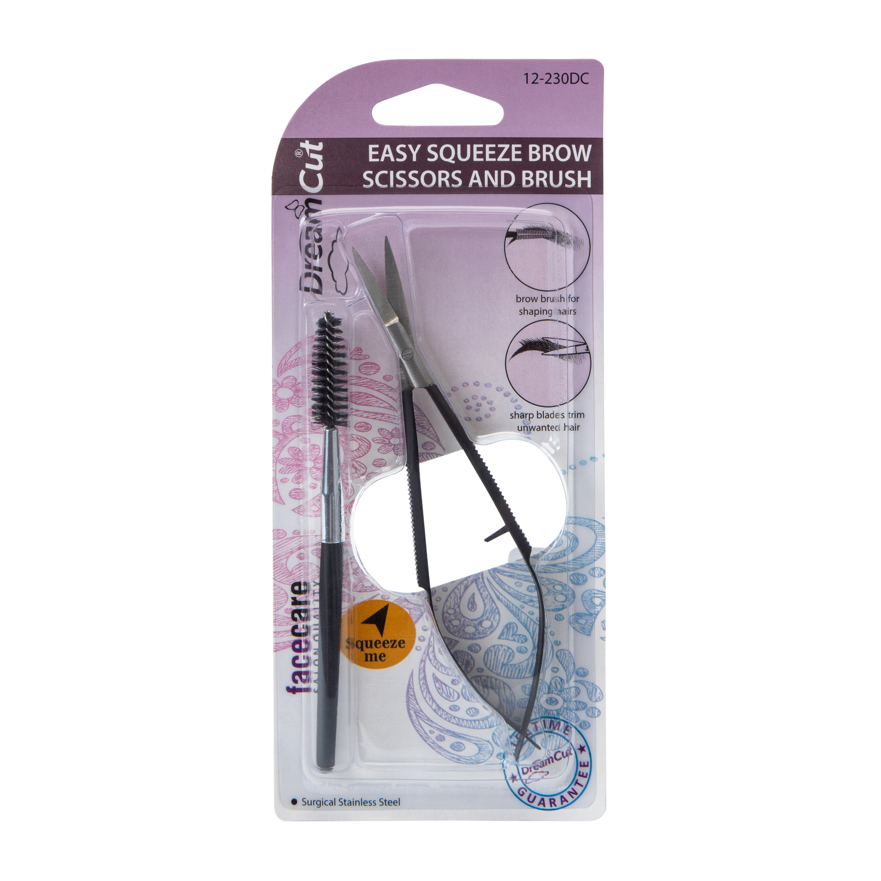 Dream Cut® Easy Squeeze Brow Scissors & Brush Set