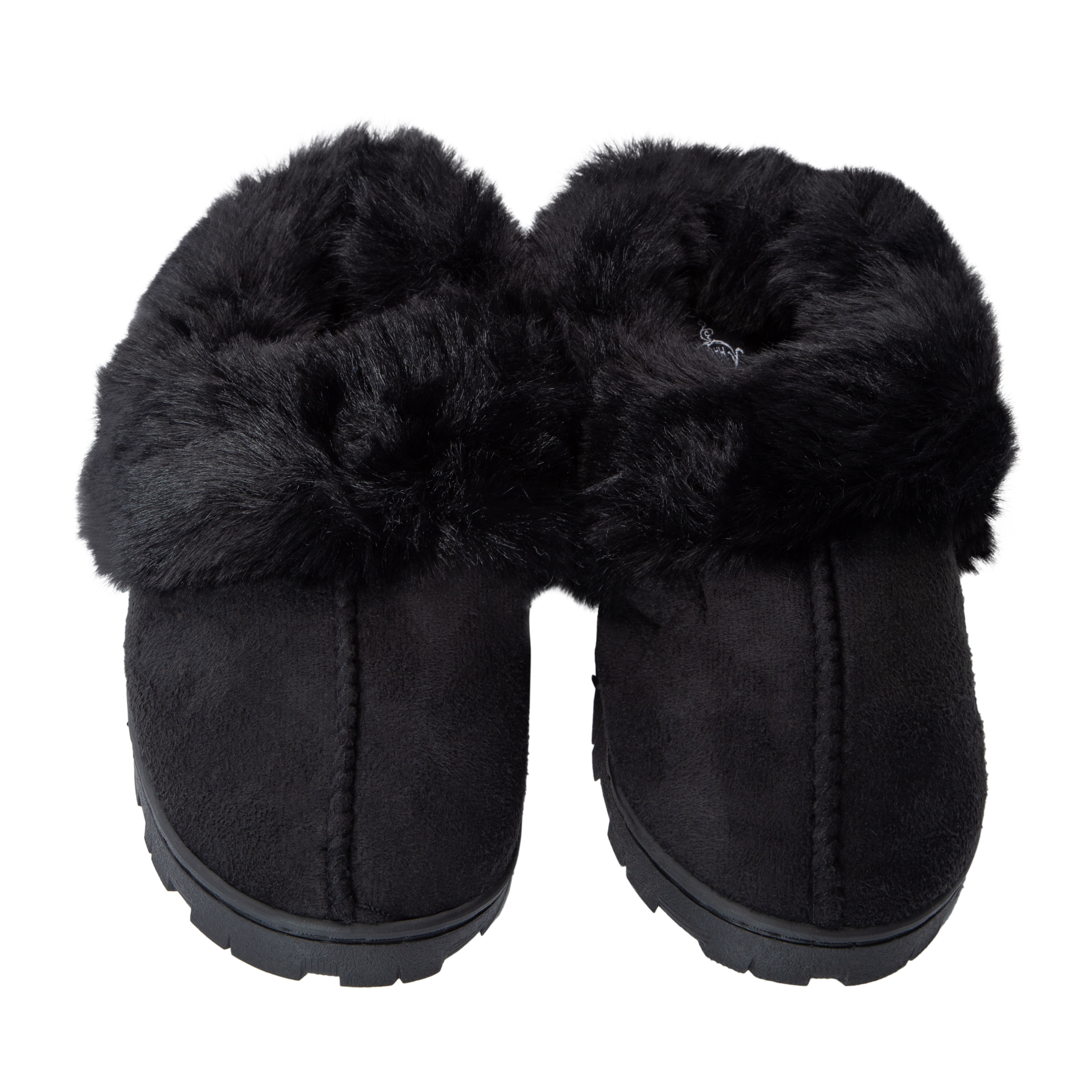 Women's Fluffy Suede Scuff Slippers