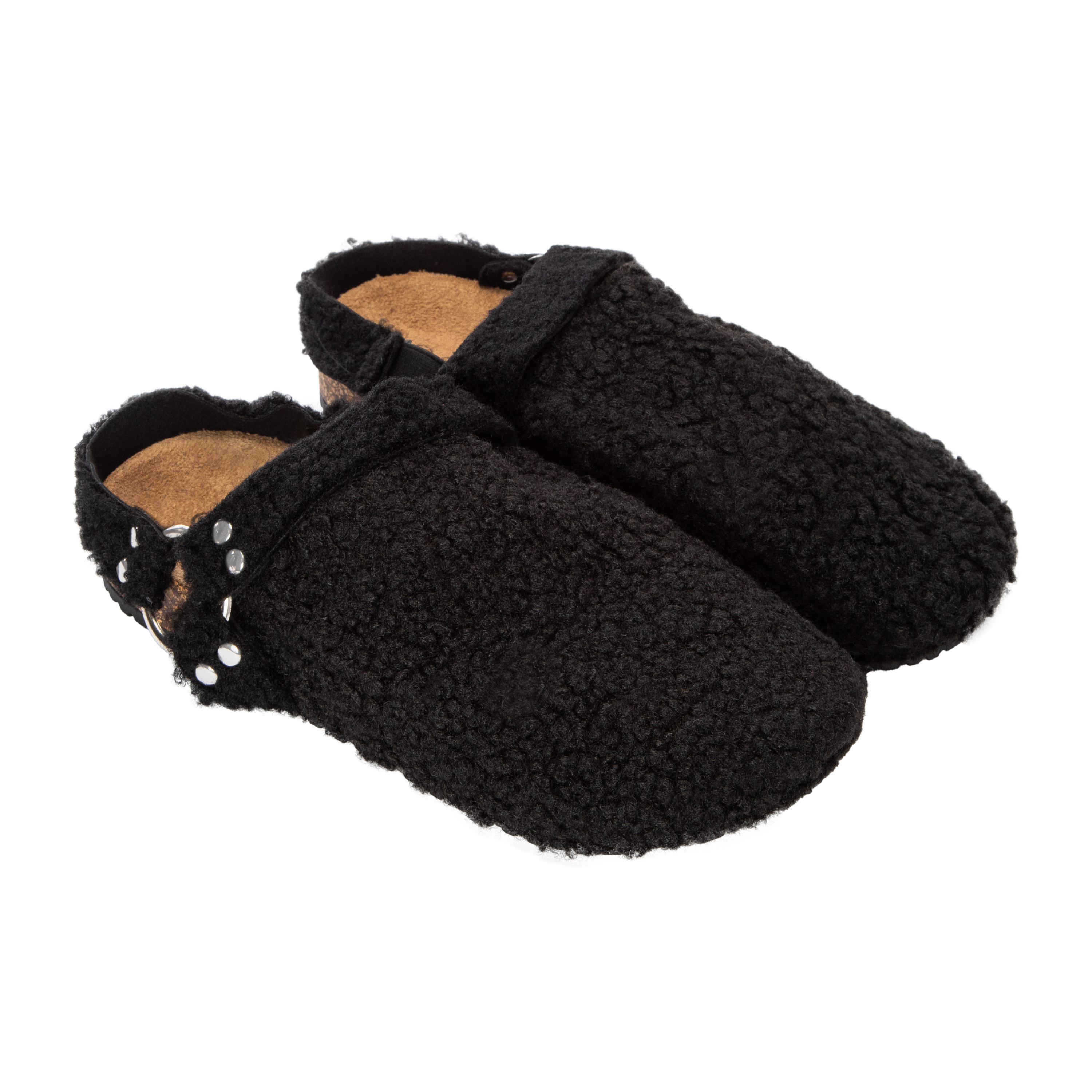 Sole Mates Sherpa Clog With Buckle