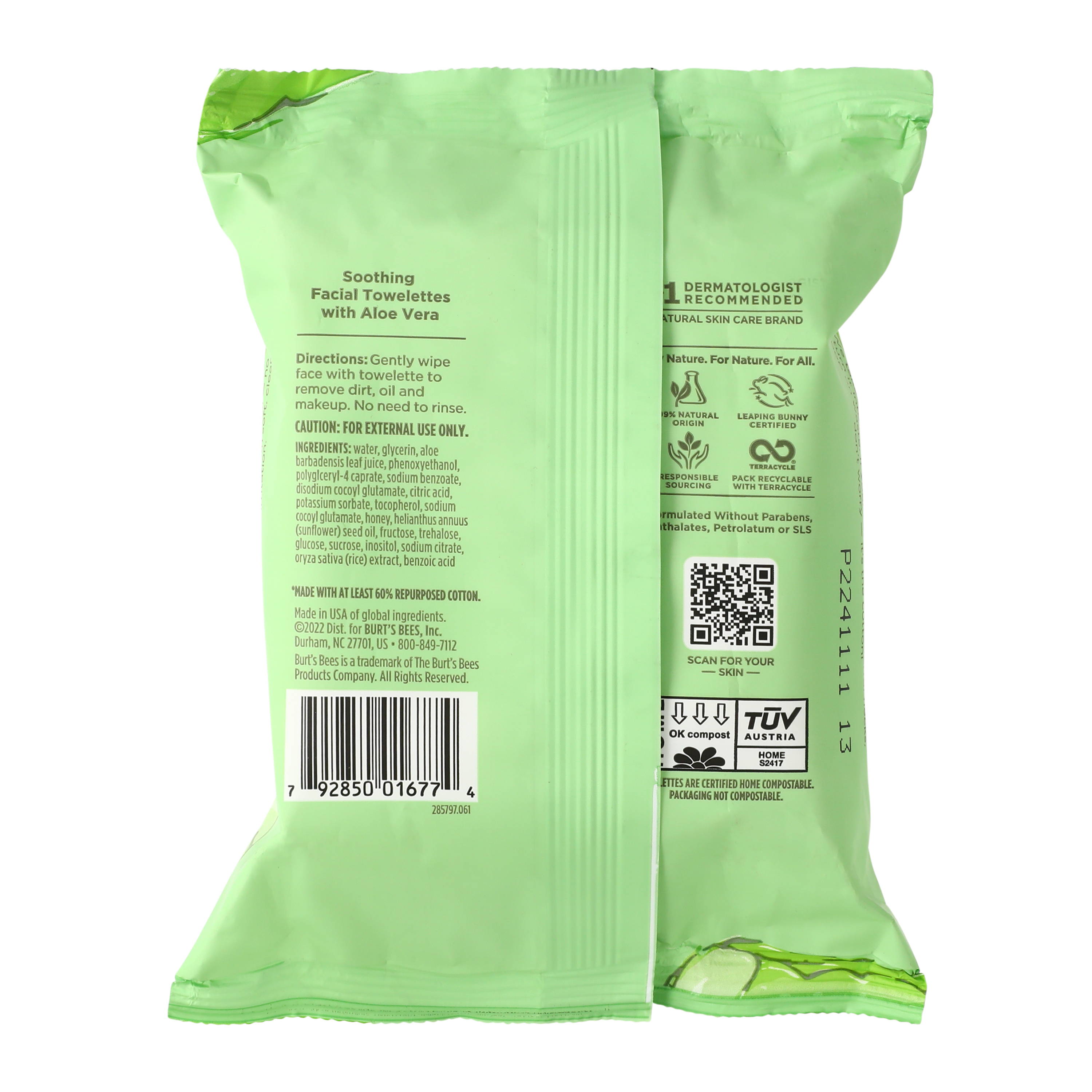 Burt's Bees® Aloe Vera Facial Towelettes 30-Count