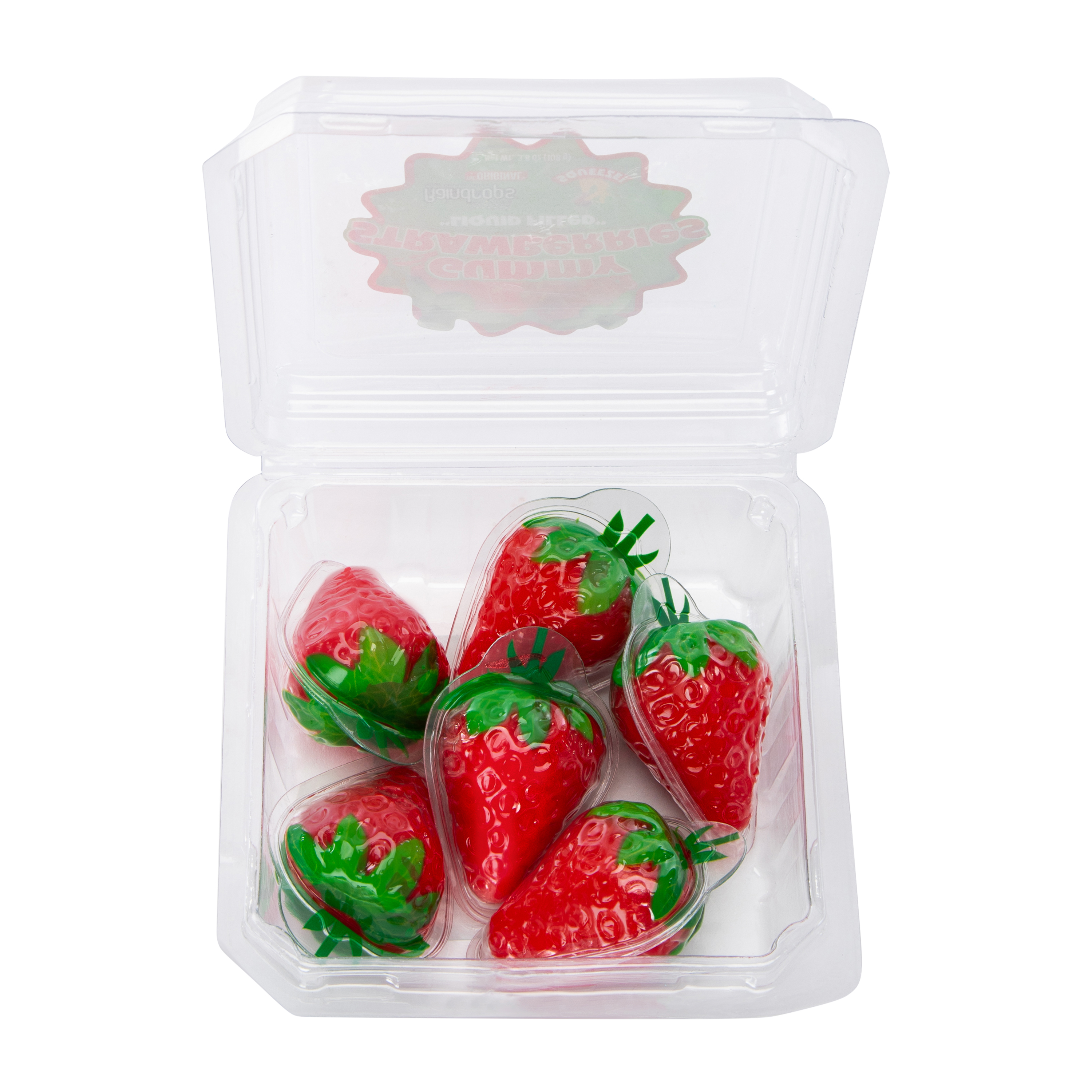 Liquid Filled Gummy Strawberries Candy 3.8oz