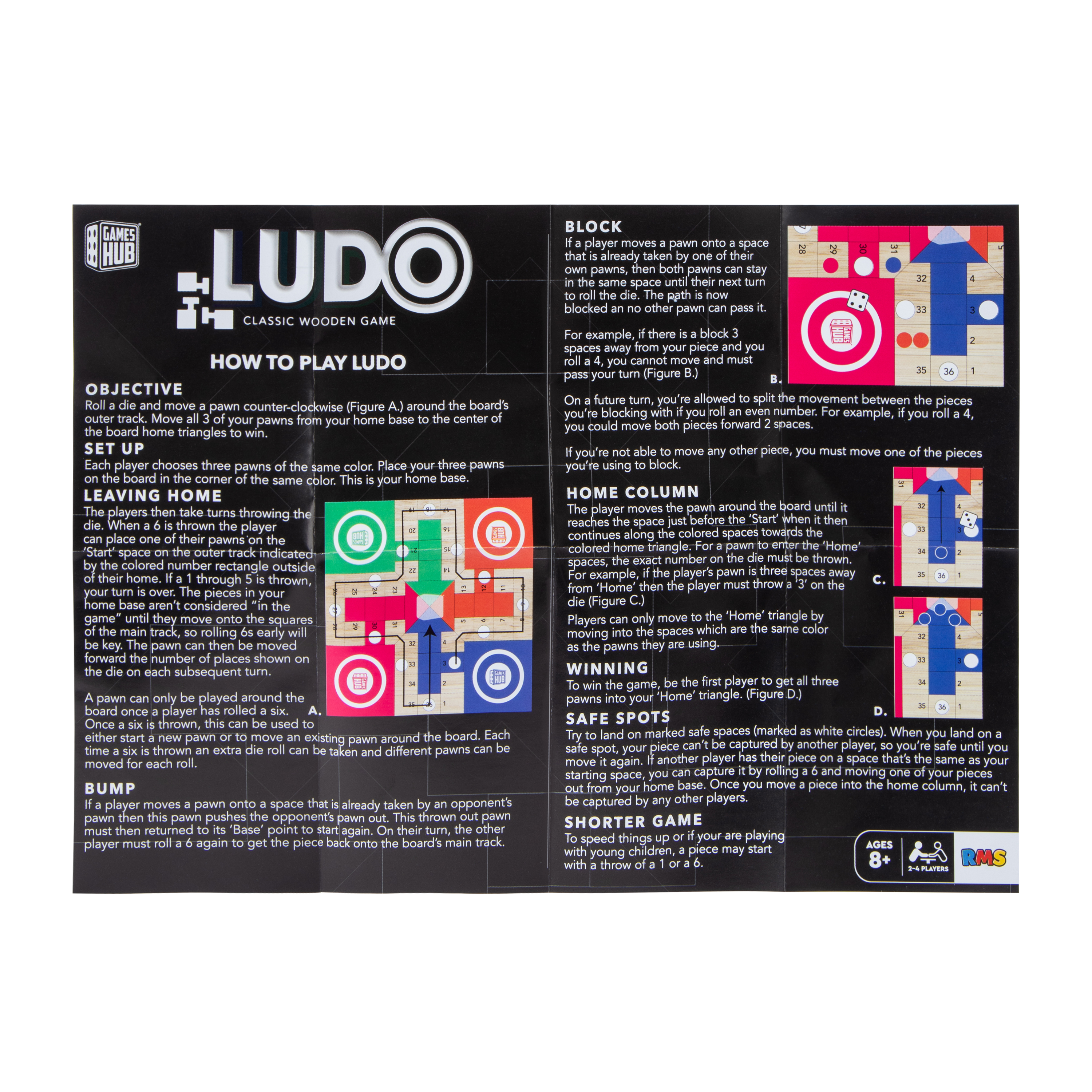 Gameshub® Ludo Classic Wooden Game
