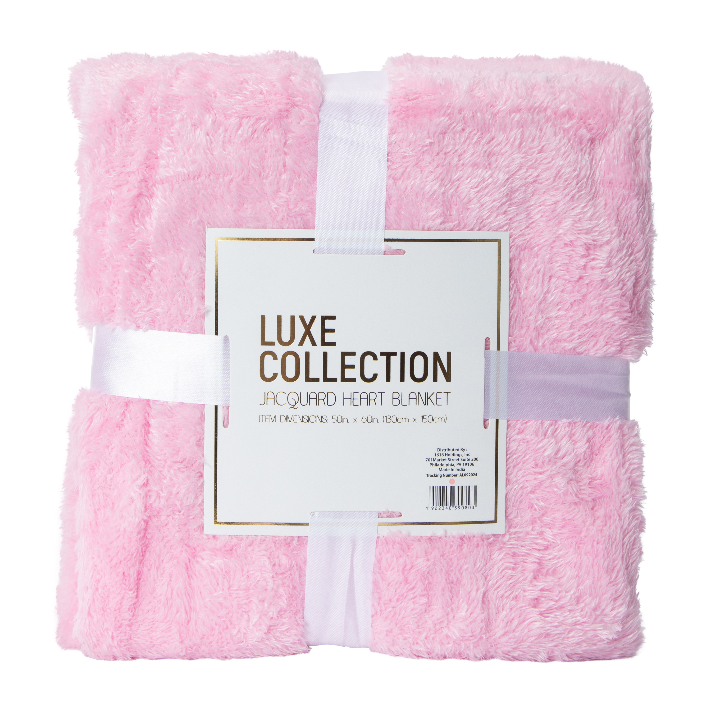 Luxe Collection Jacquard Heart Blanket | Five Below