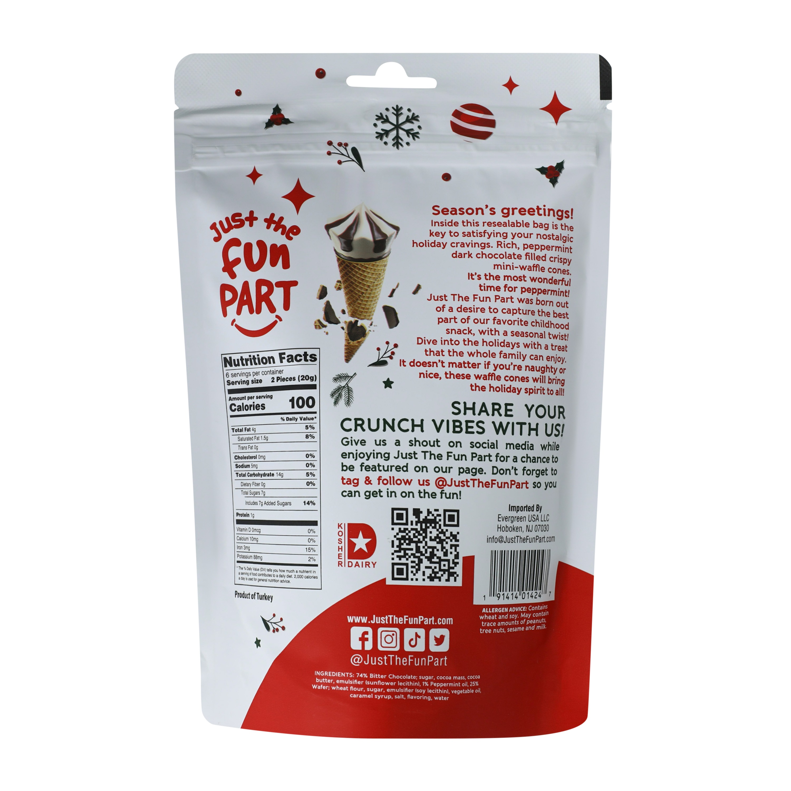 Just The Fun Part Bite-Sized Filled Waffle Cones 4.23oz