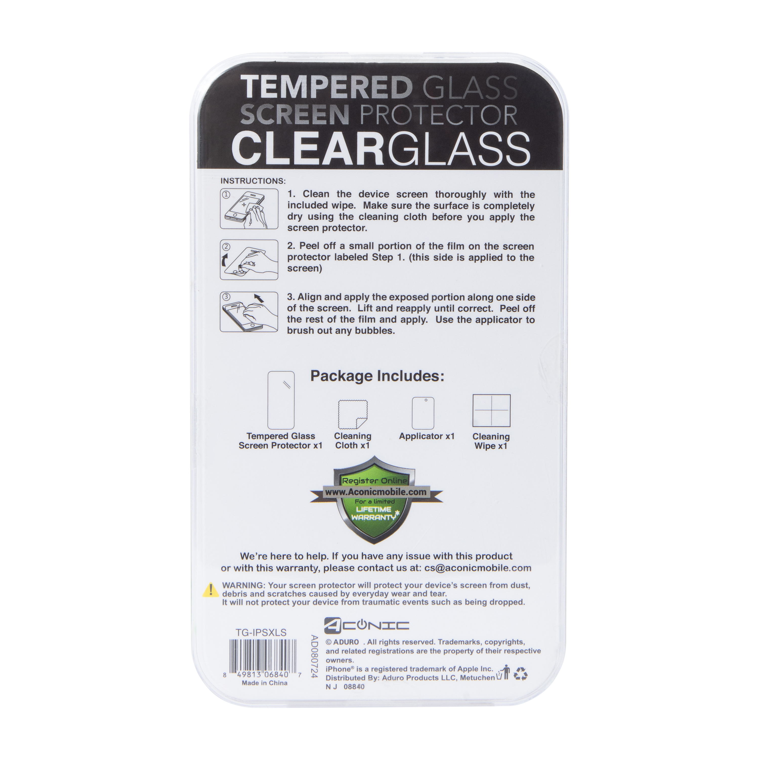 iPhone 16 Plus® HD Clarity Tempered Glass 2-Pack