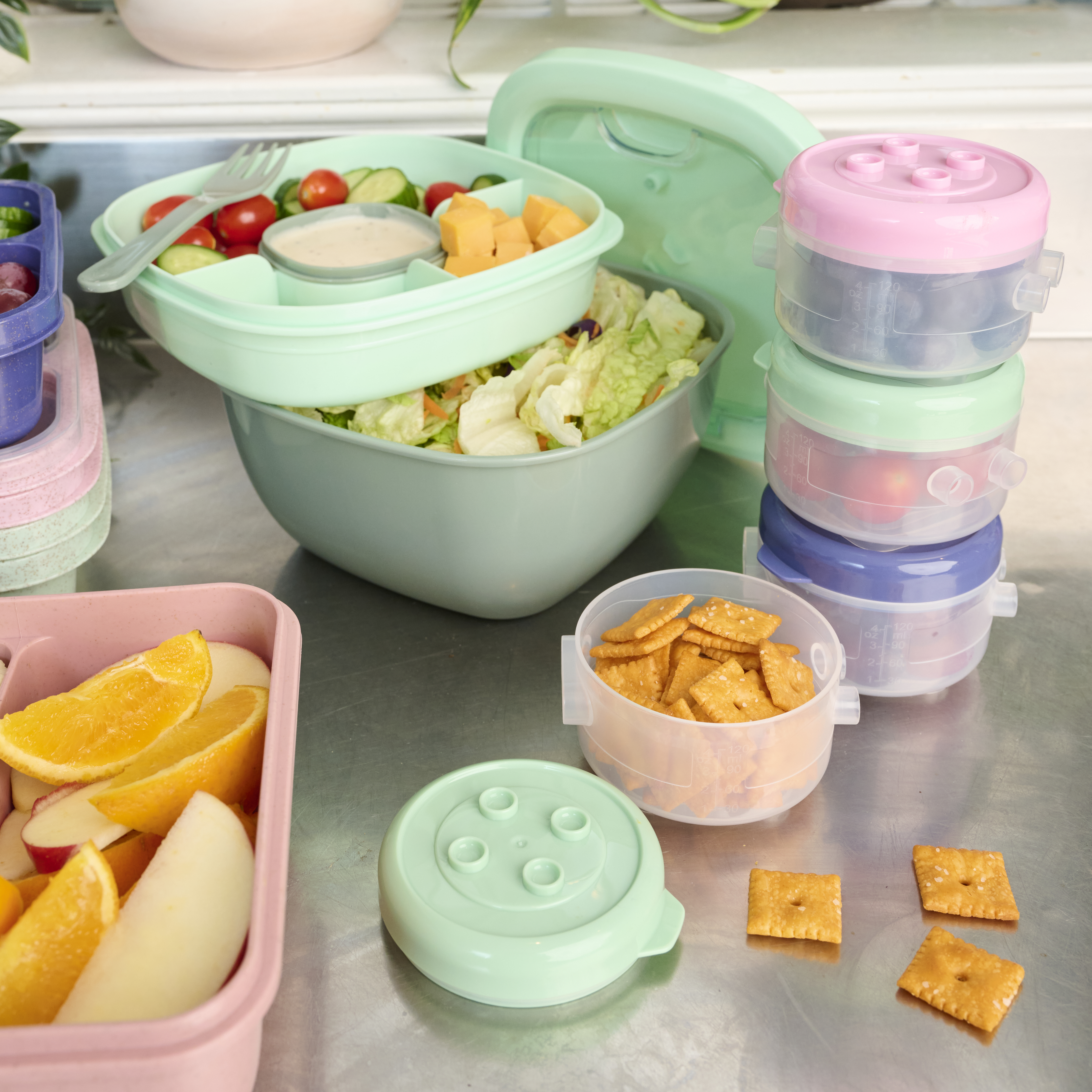 Stackable Food Storage Containers 3-Pack