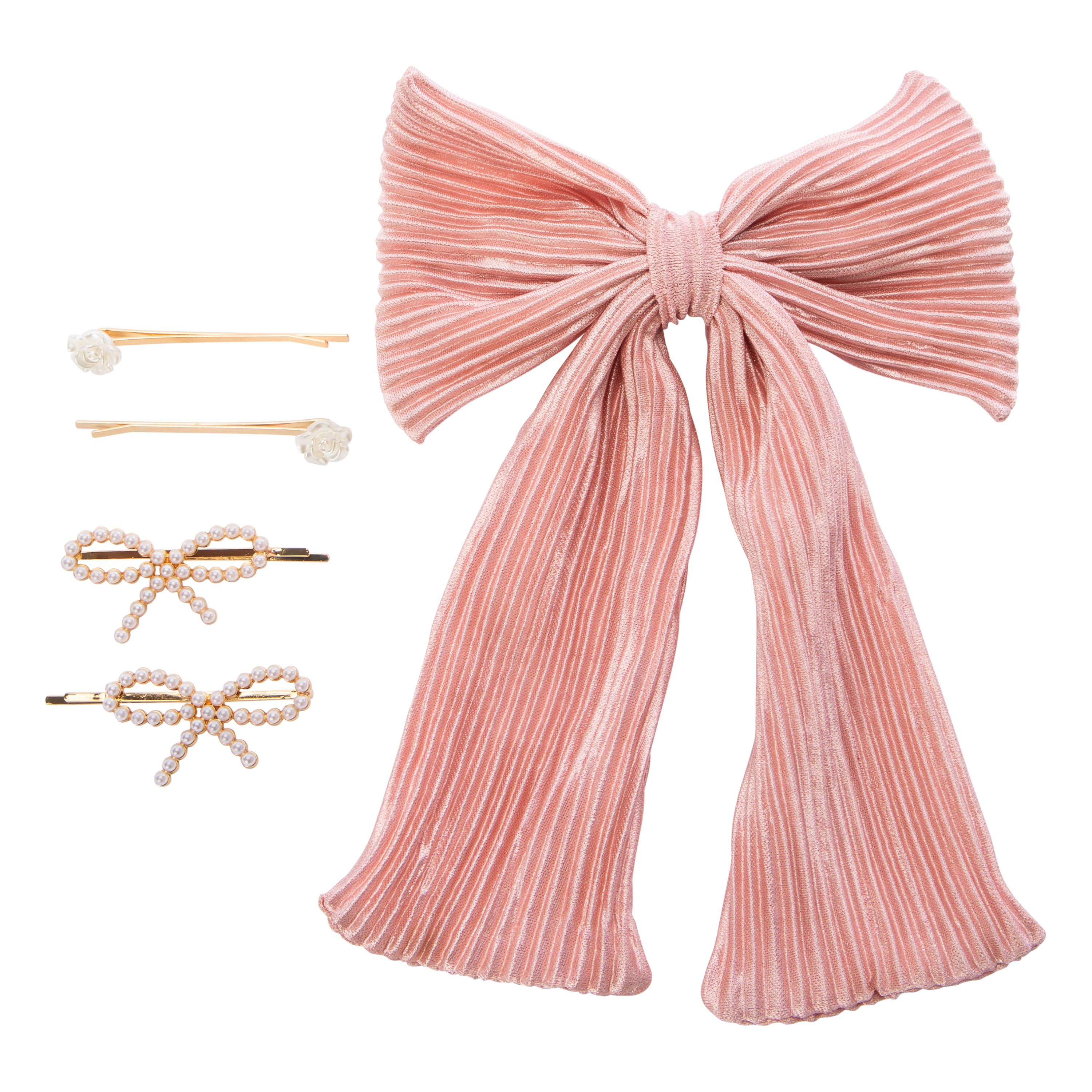 Bow & Hair Clip Set