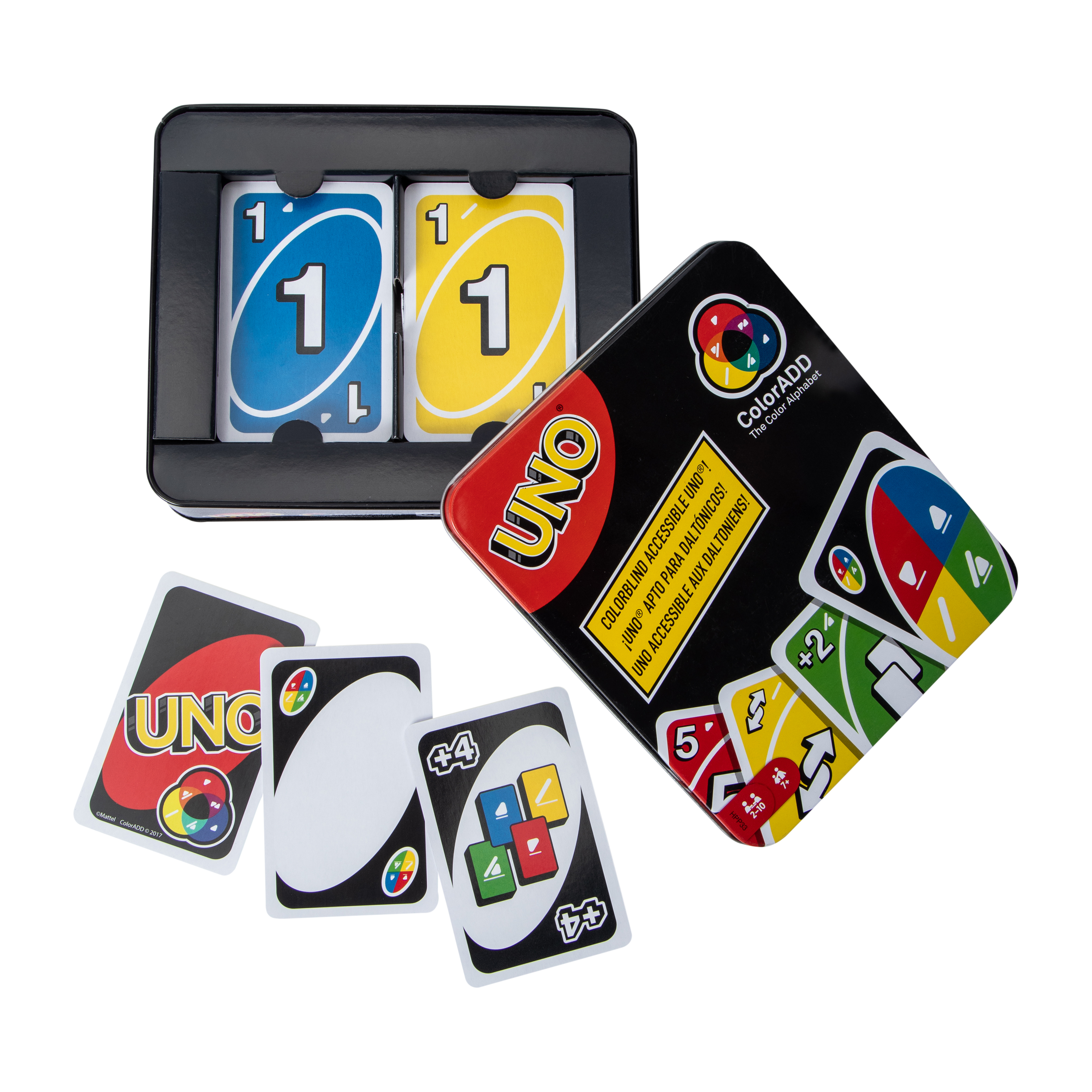 Uno® Colorblind Accessible Playing Cards Tin
