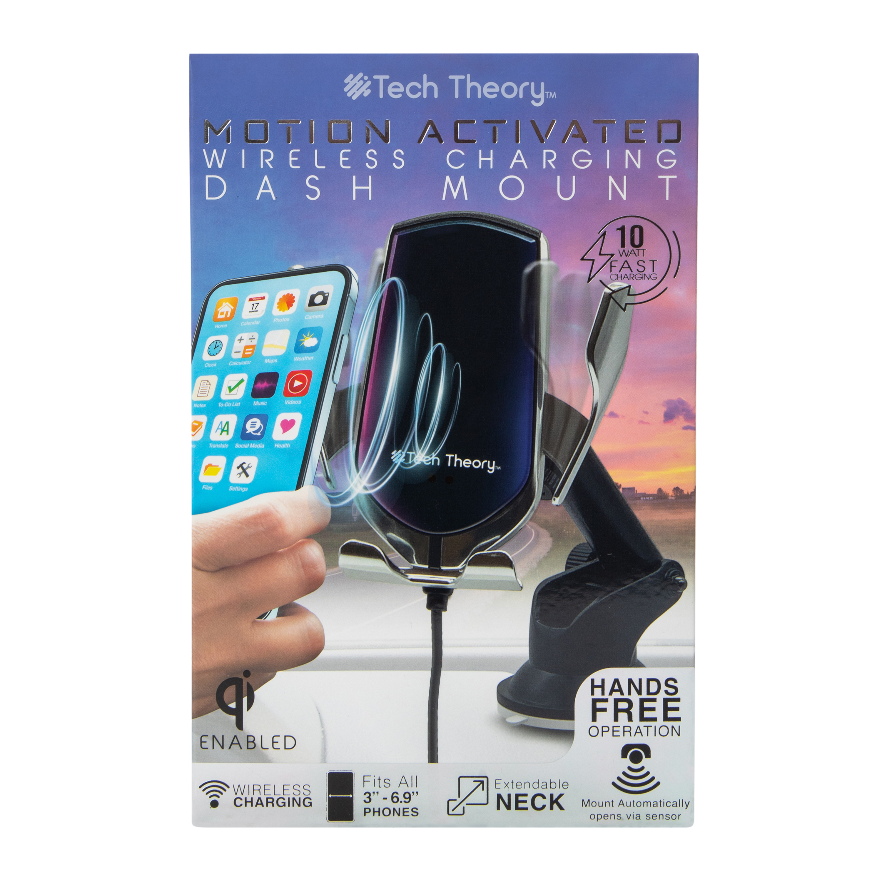 Tech Theory™ Motion Activated Wireless Charging Dash Mount