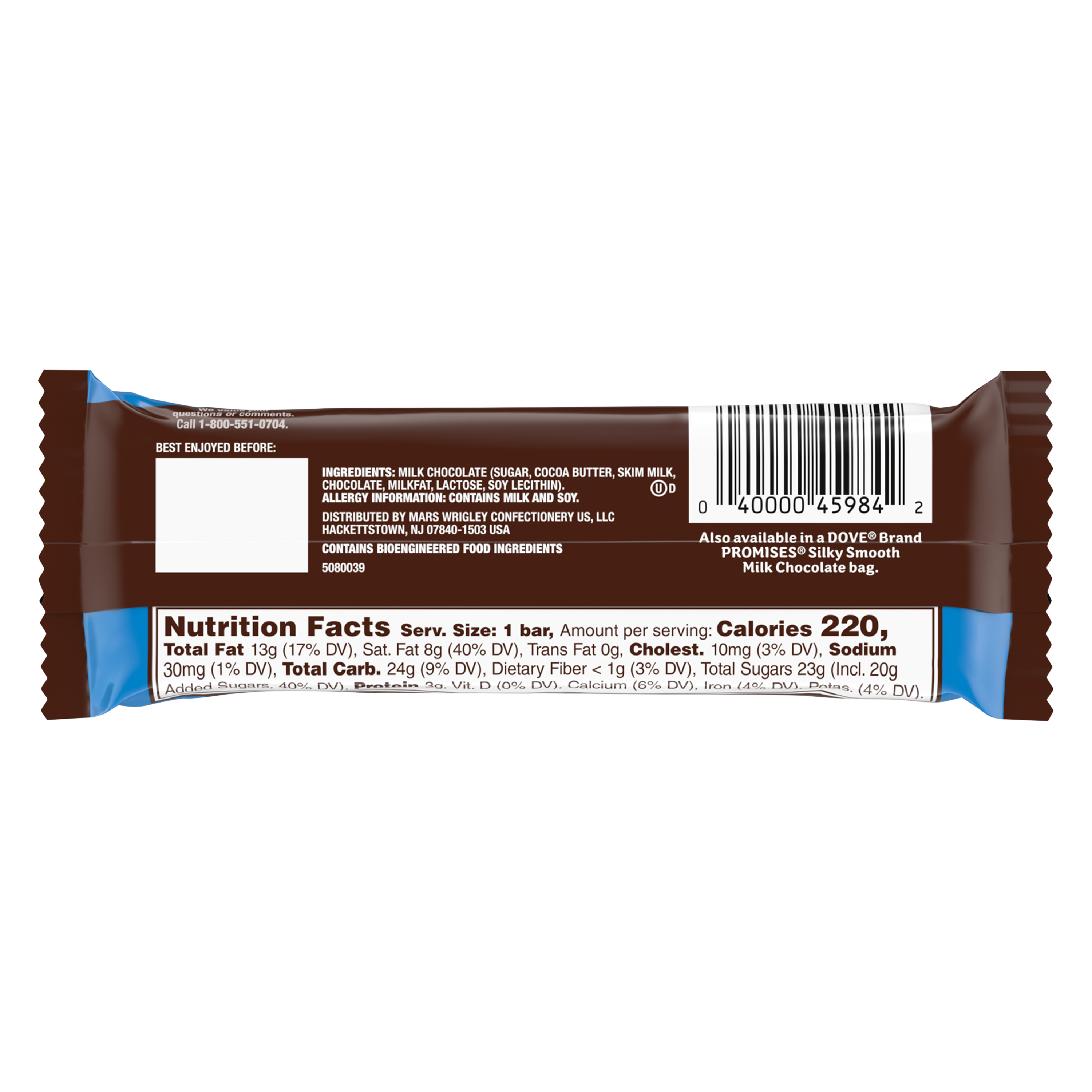Dove® Milk Chocolate Bar 1.44oz