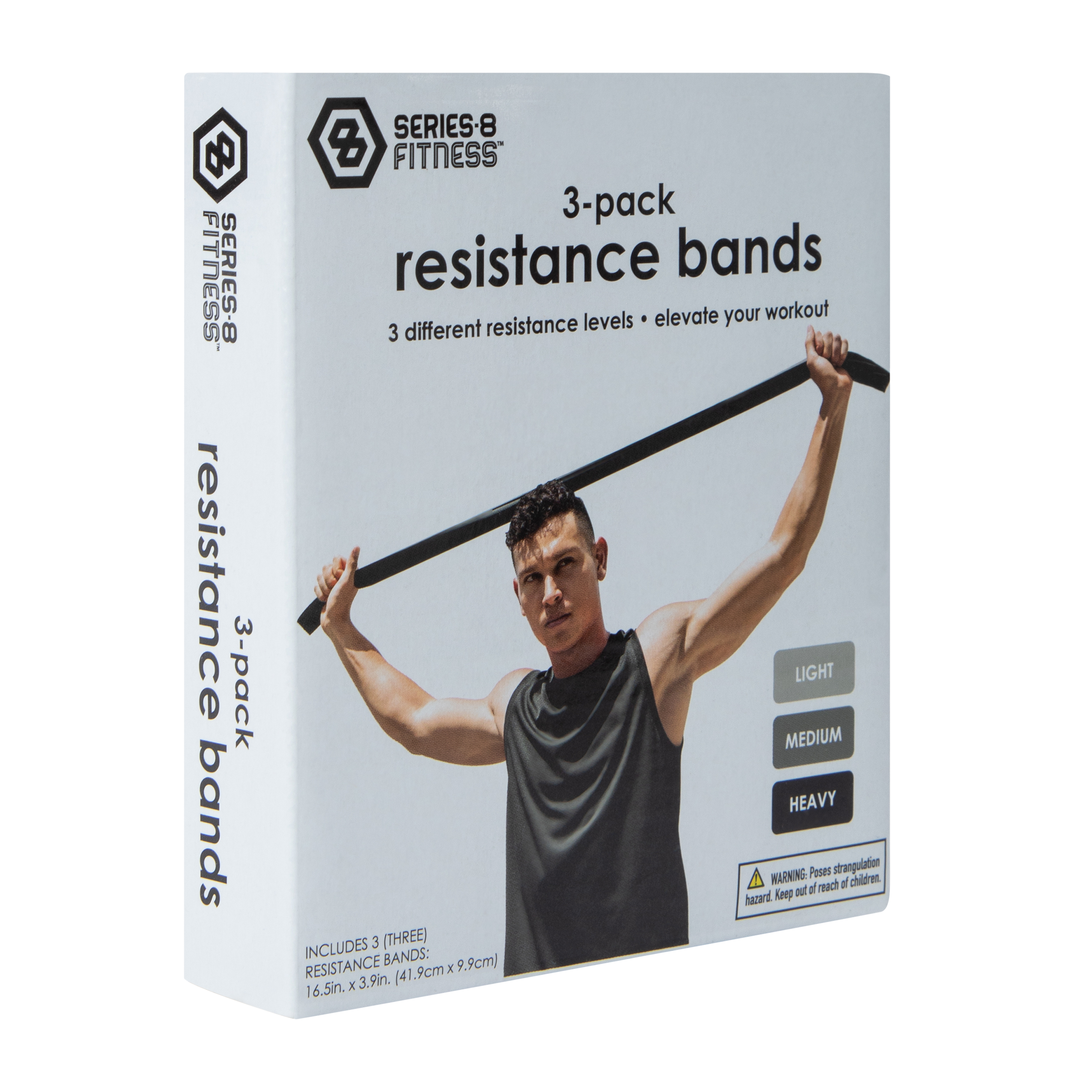 Series-8 Fitness™ Resistance Bands 3-Pack