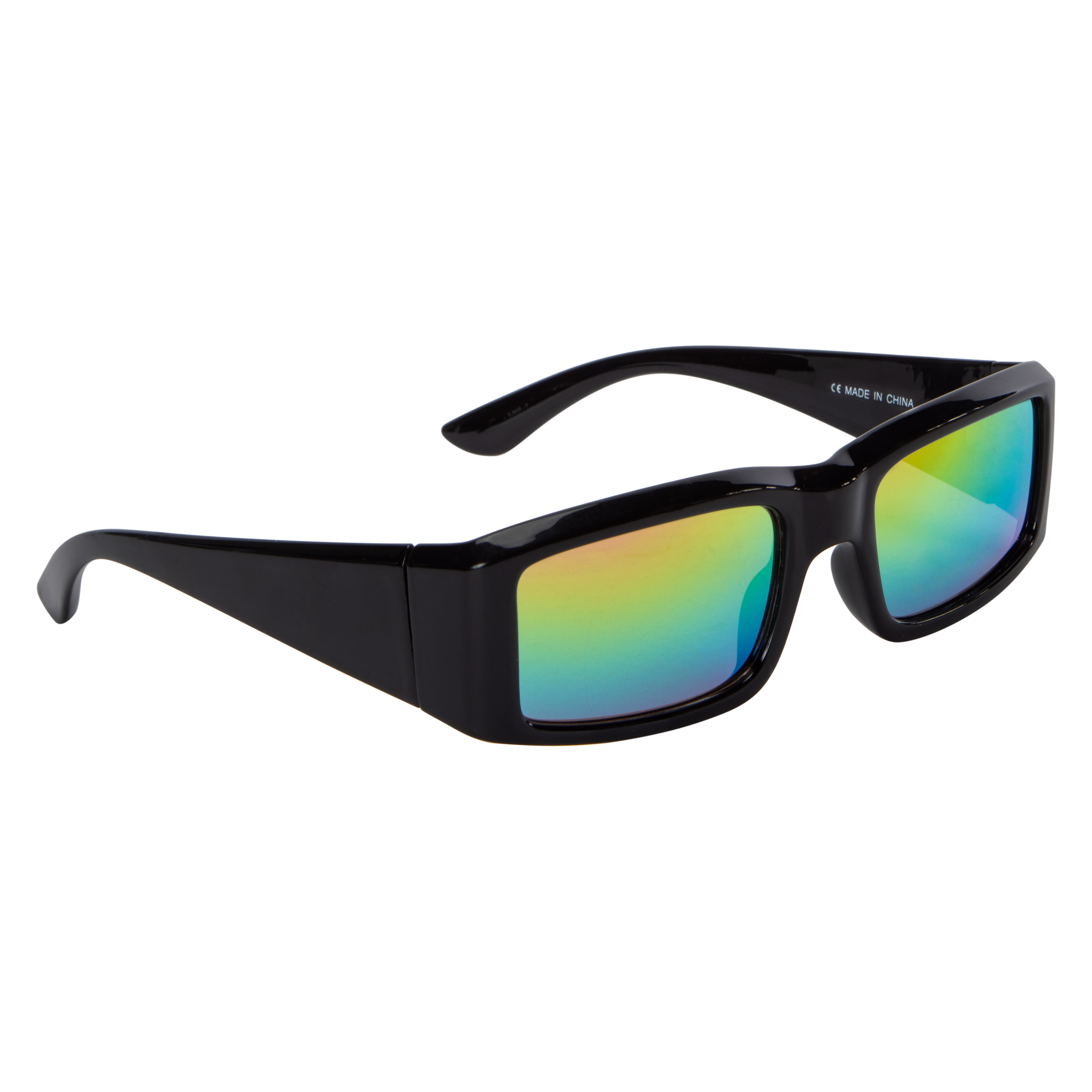 Mens Mirror-Lens Rectangle Sunglasses