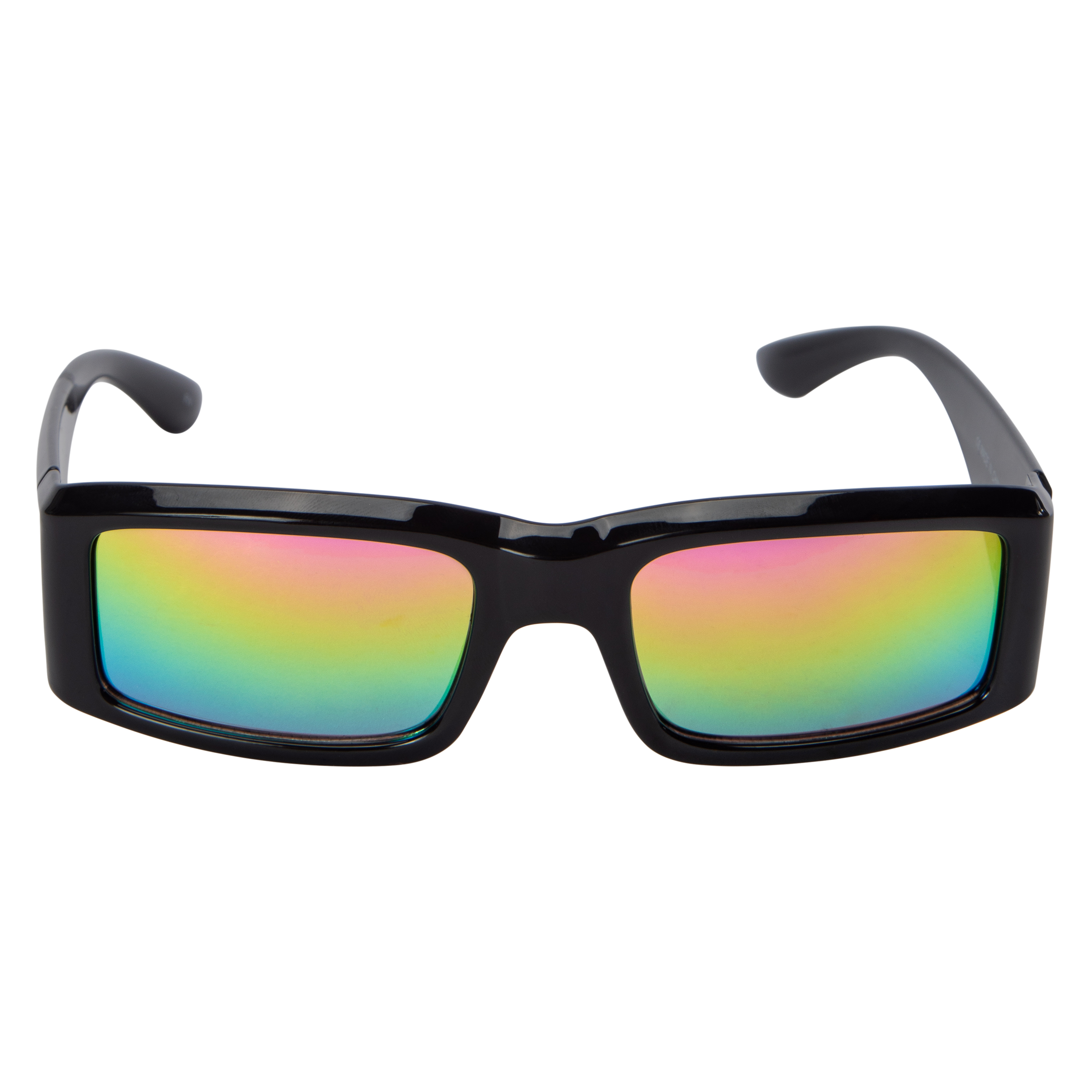 Mens Mirror-Lens Rectangle Sunglasses