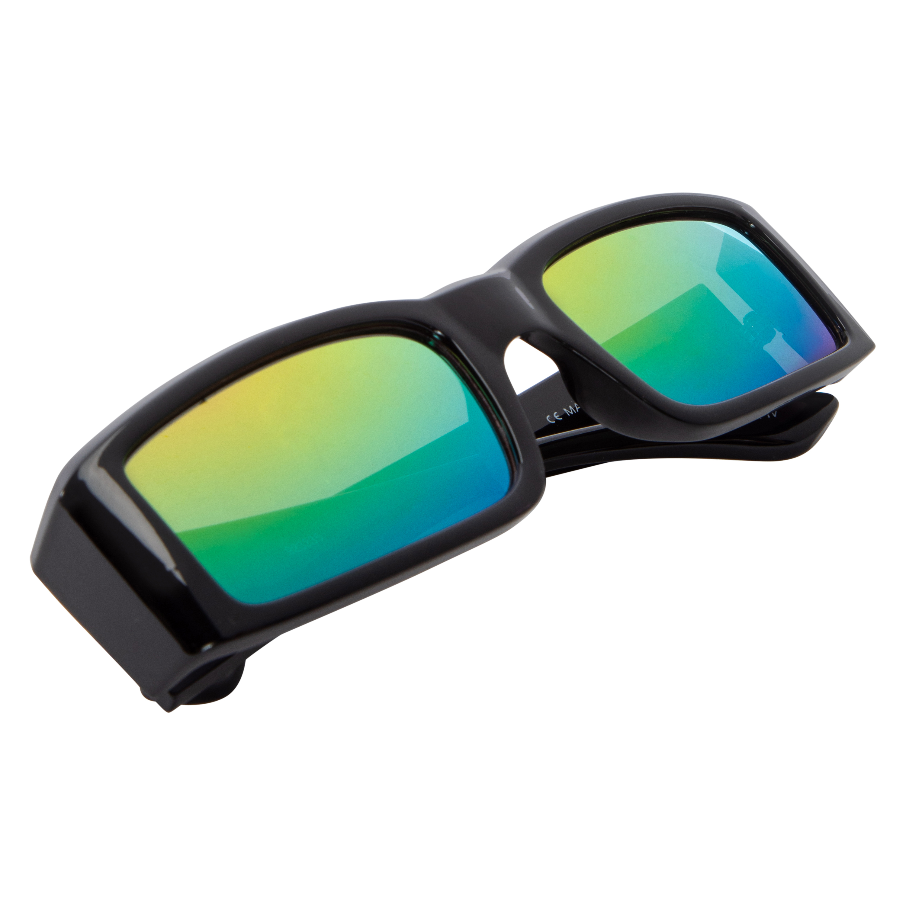 Mens Mirror-Lens Rectangle Sunglasses