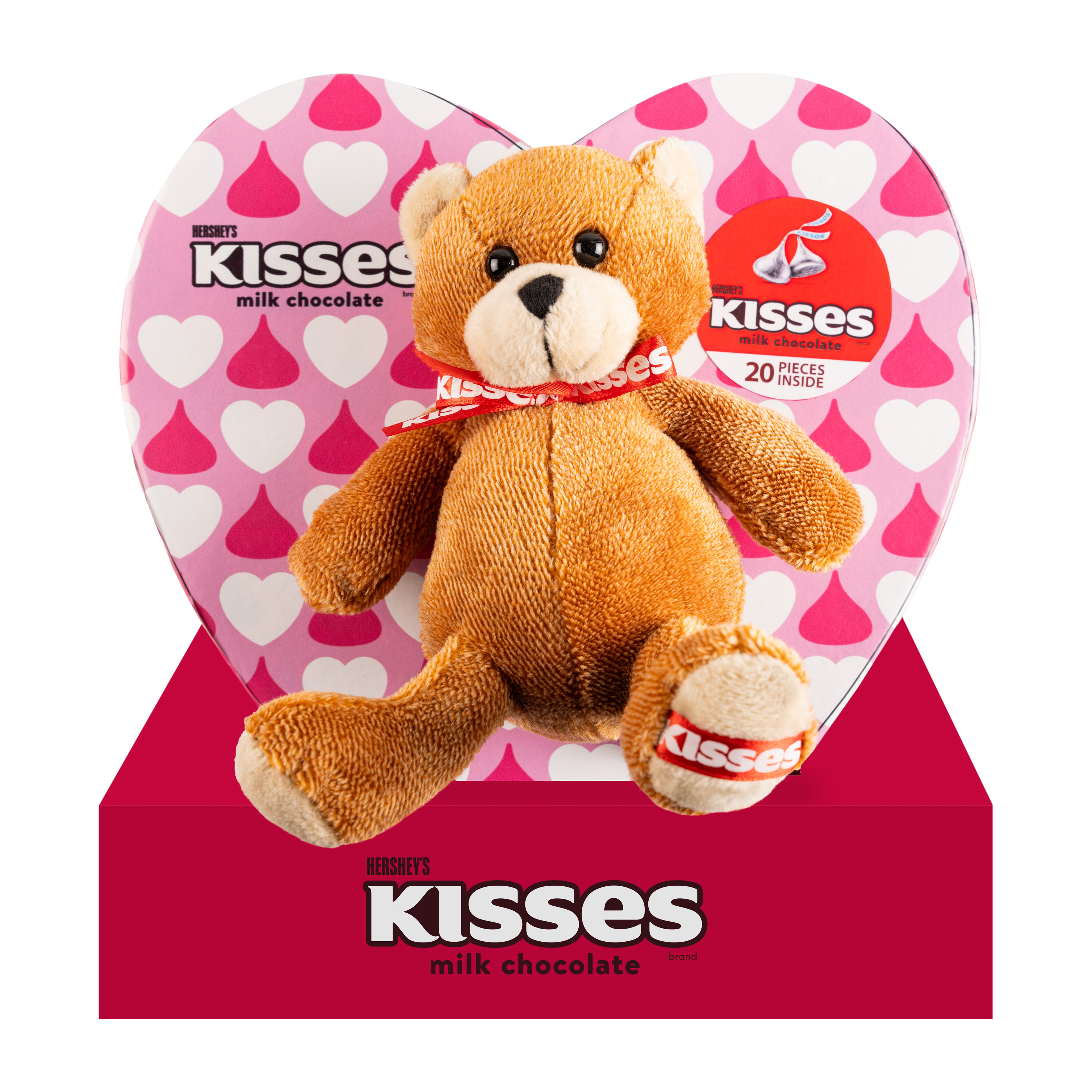 Hershey's Kisses Heart Chocolate Box With Plush