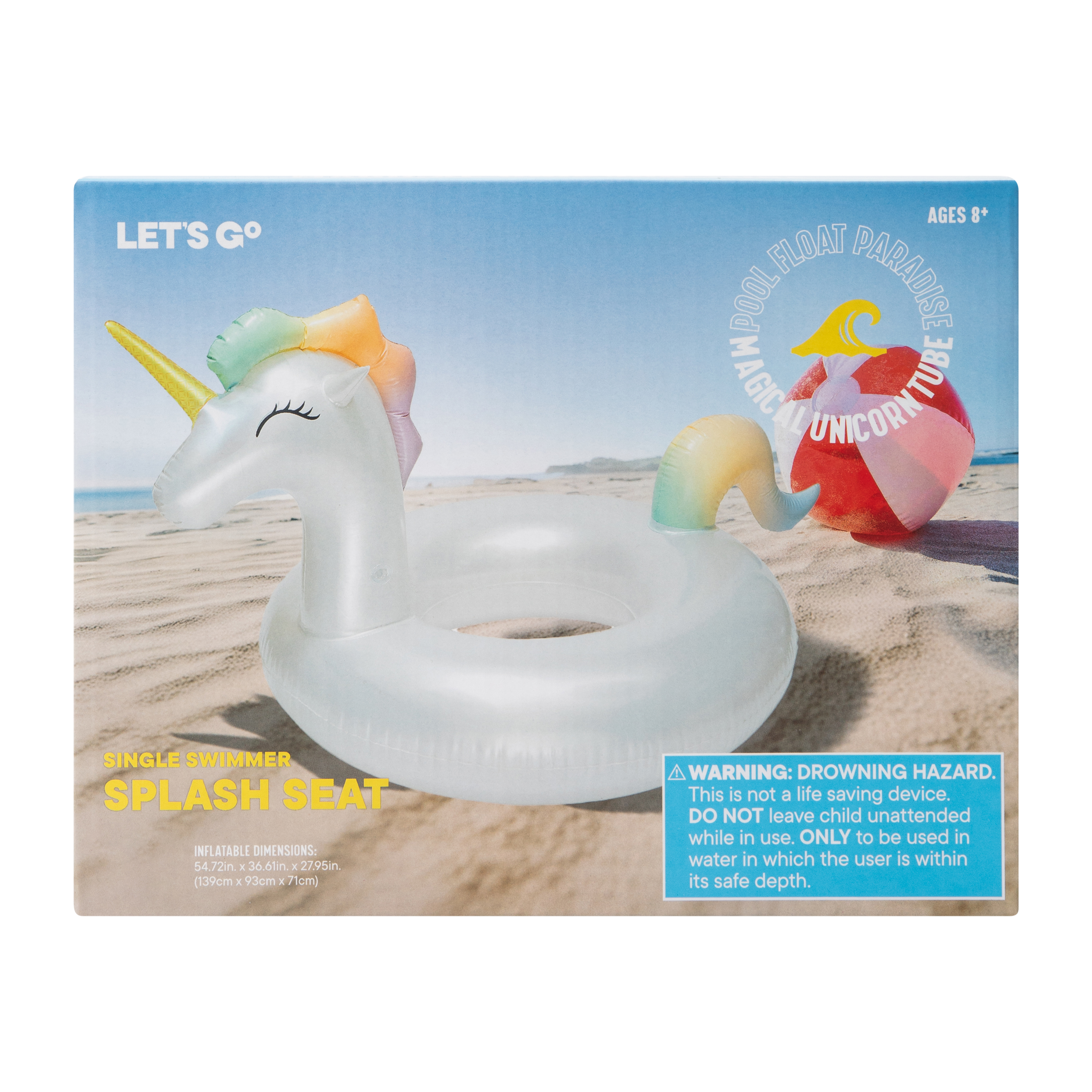Magical Unicorn Tube Swimmer Splash Seat