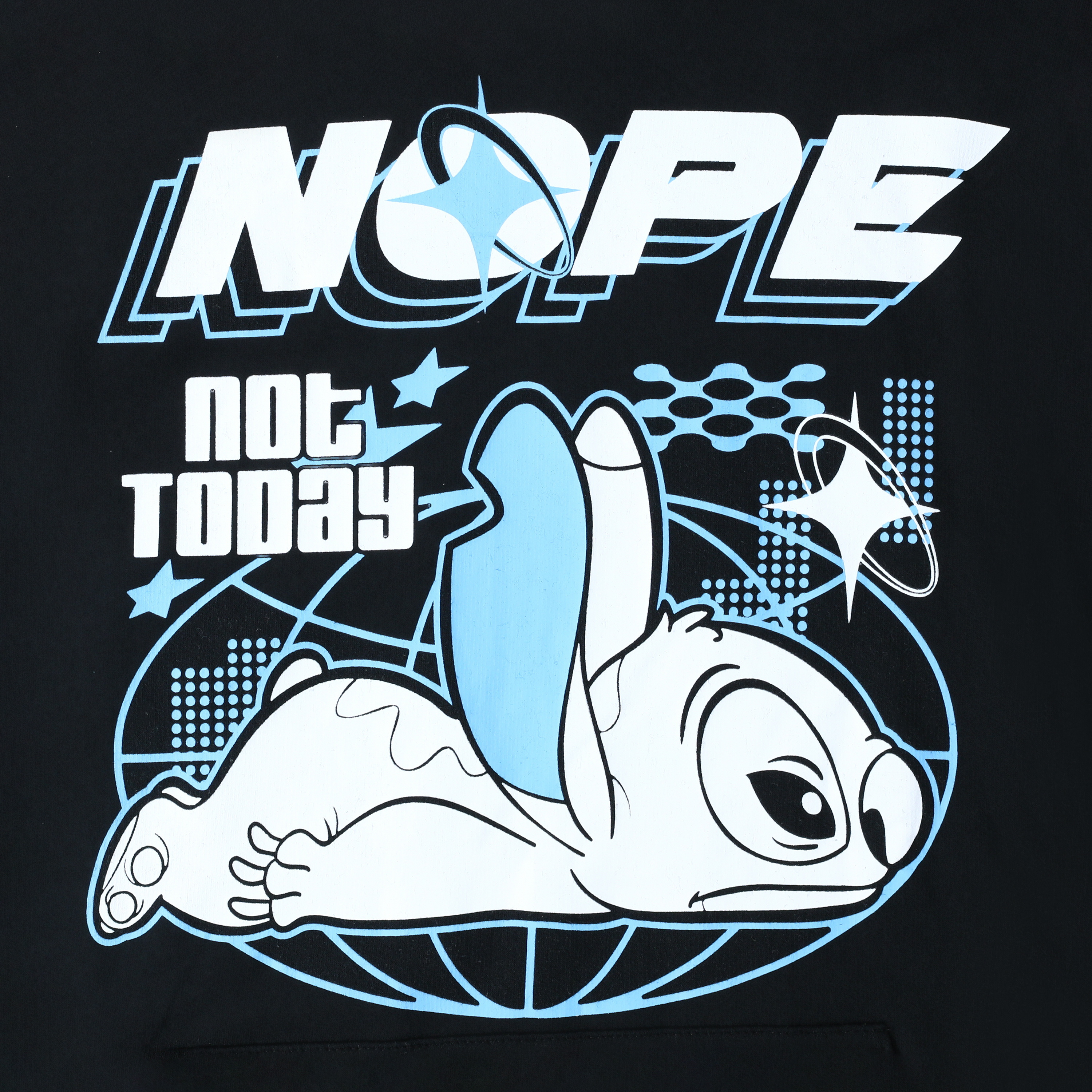 Young Mens Disney Stitch Nope Graphic Tee