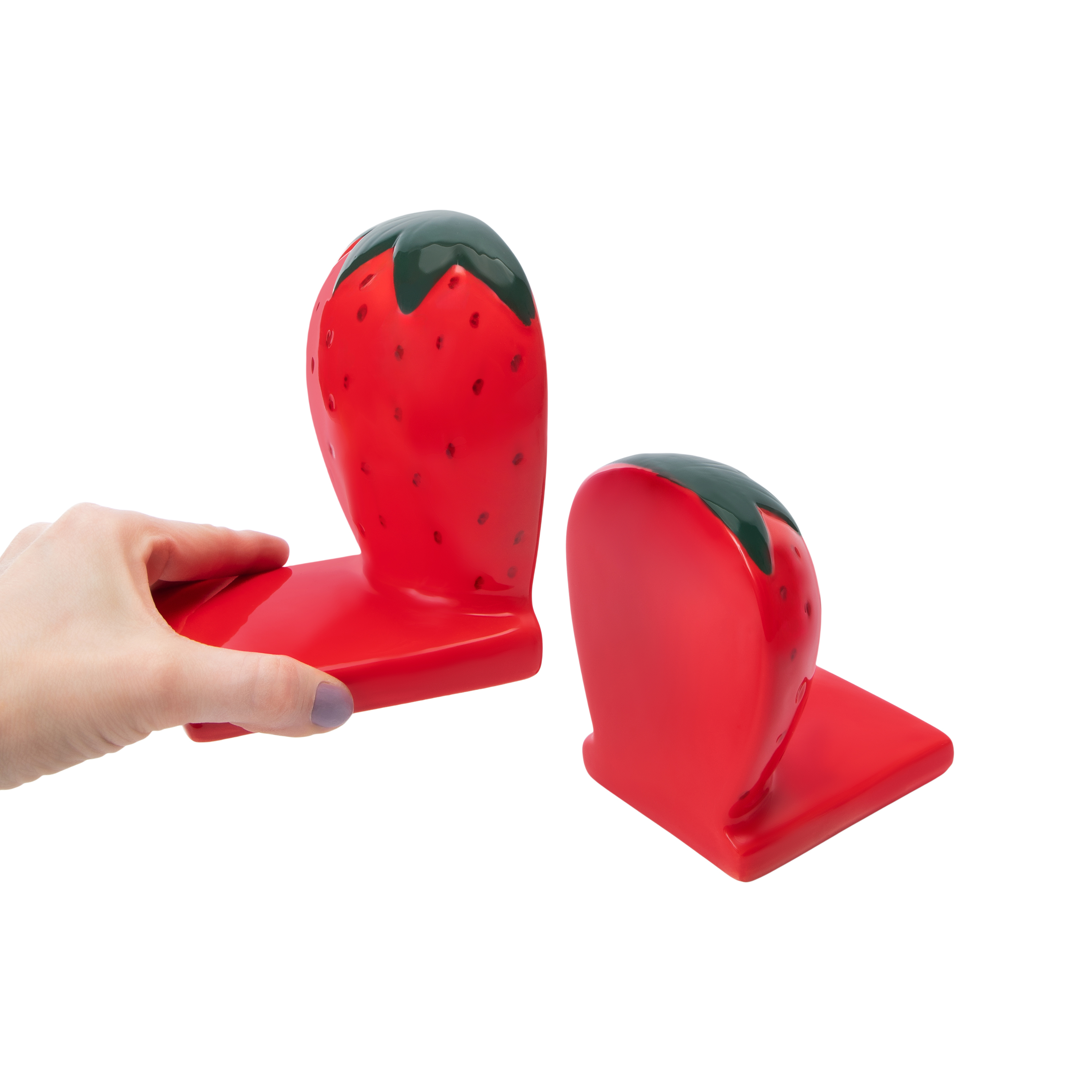 Strawberry Decorative Bookends 2-Set