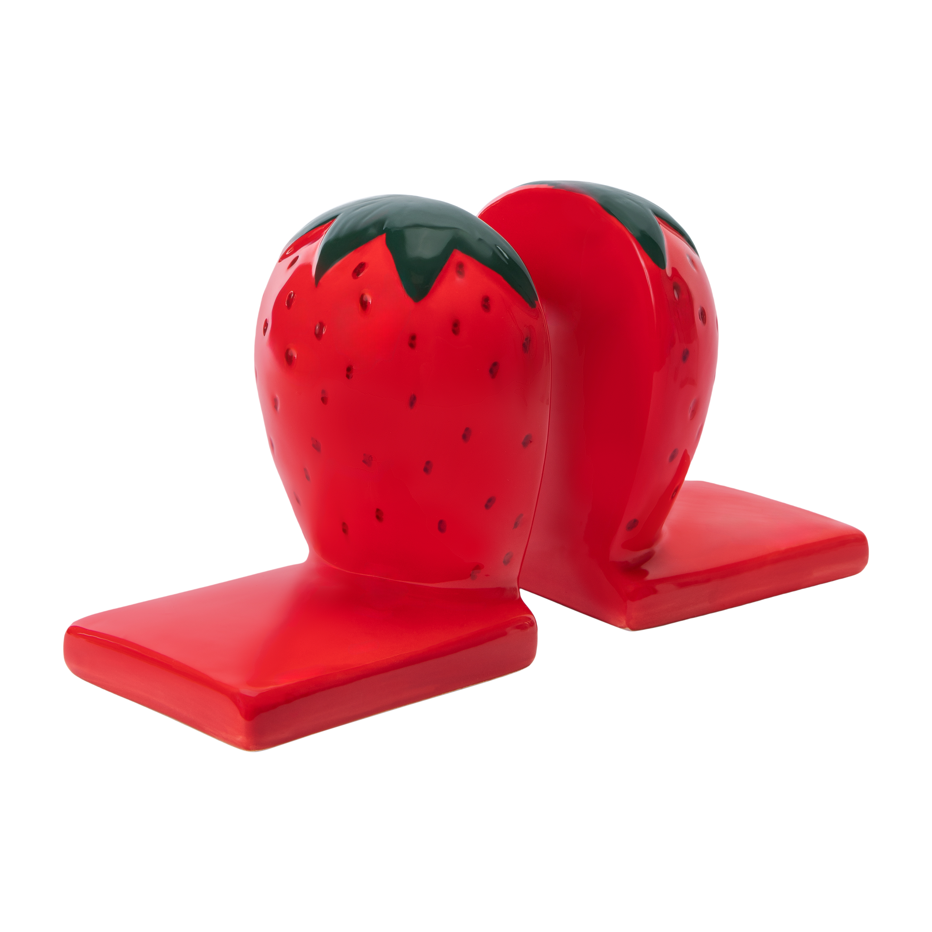Strawberry Decorative Bookends 2-Set