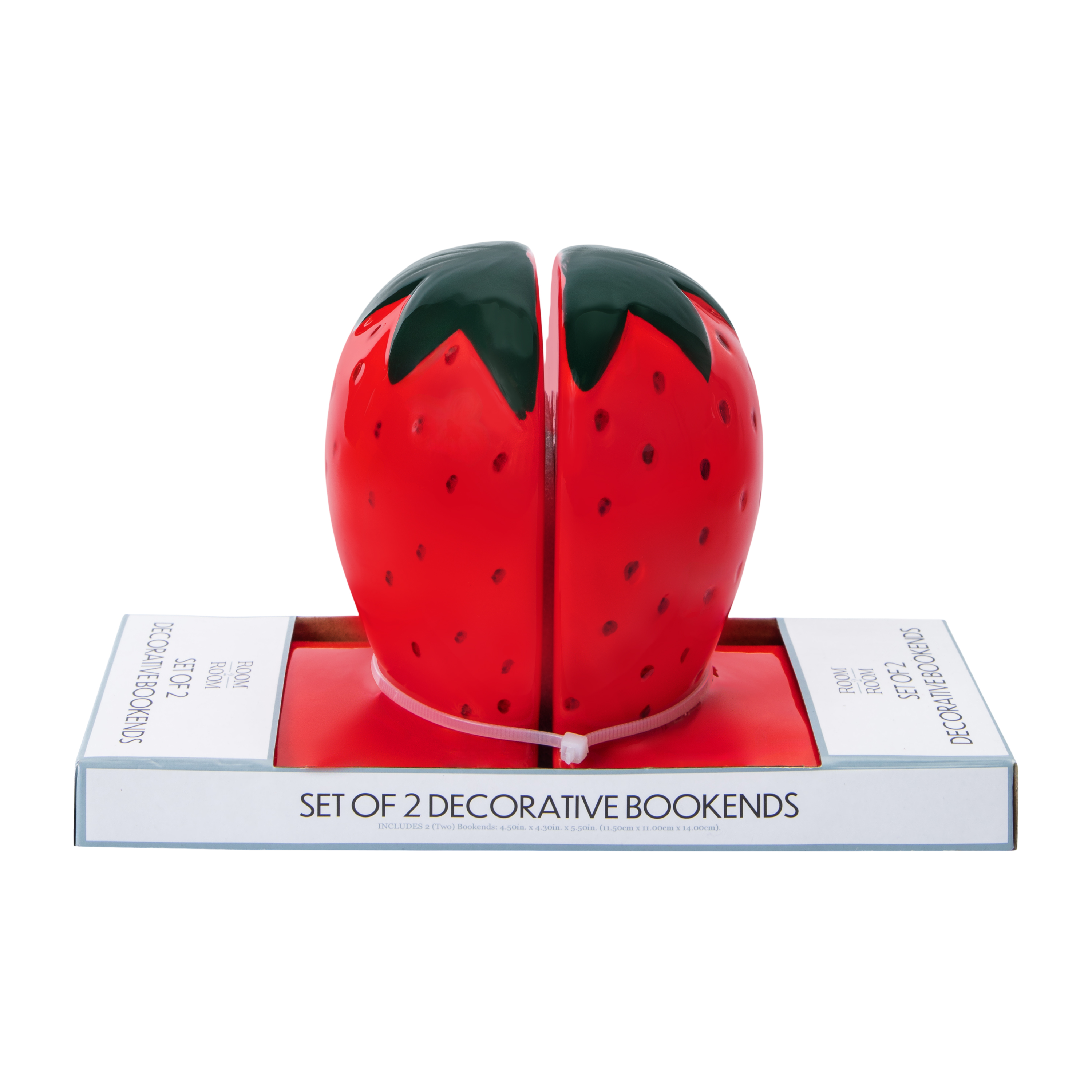 Strawberry Decorative Bookends 2-Set