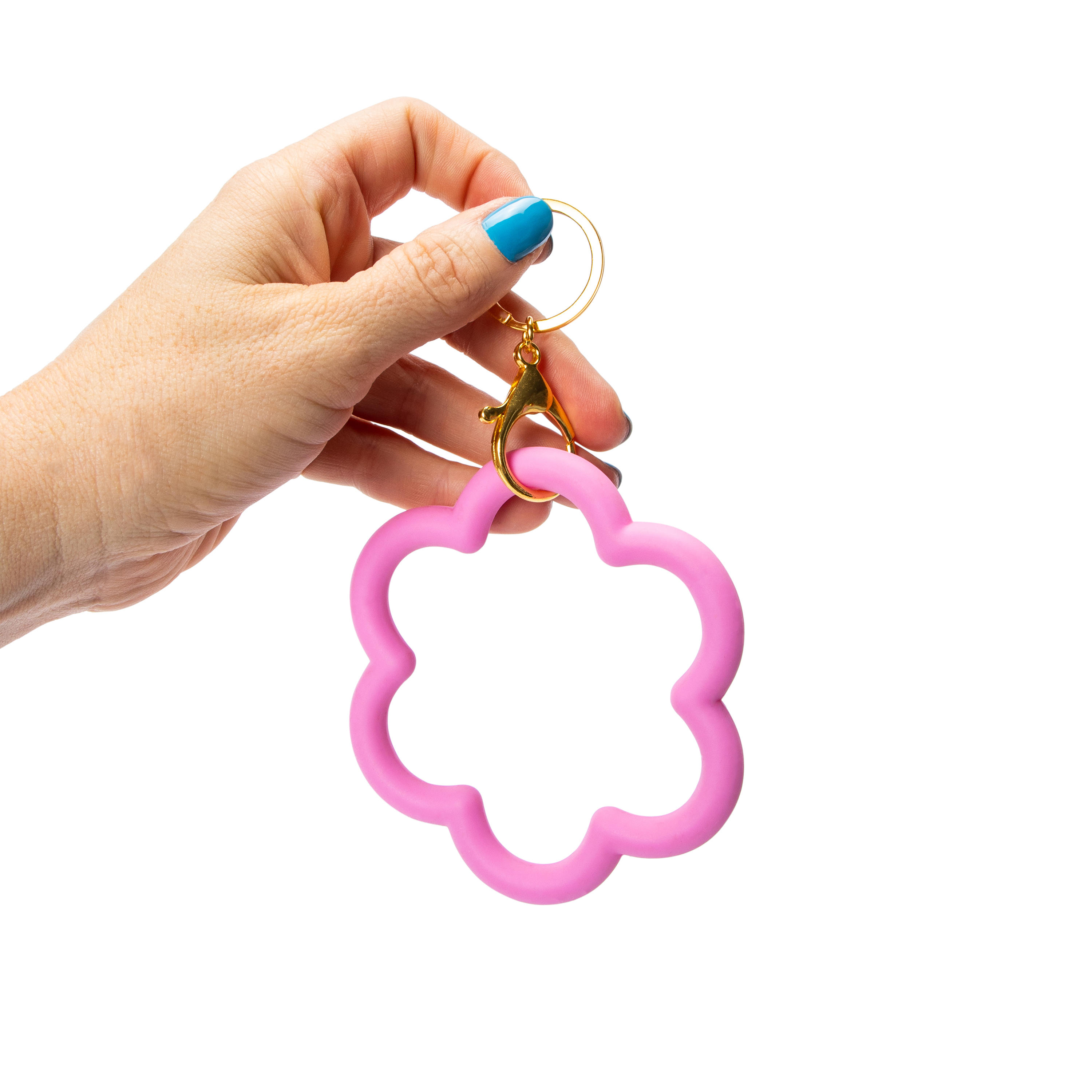 Silicone Flower Wrist Keyring