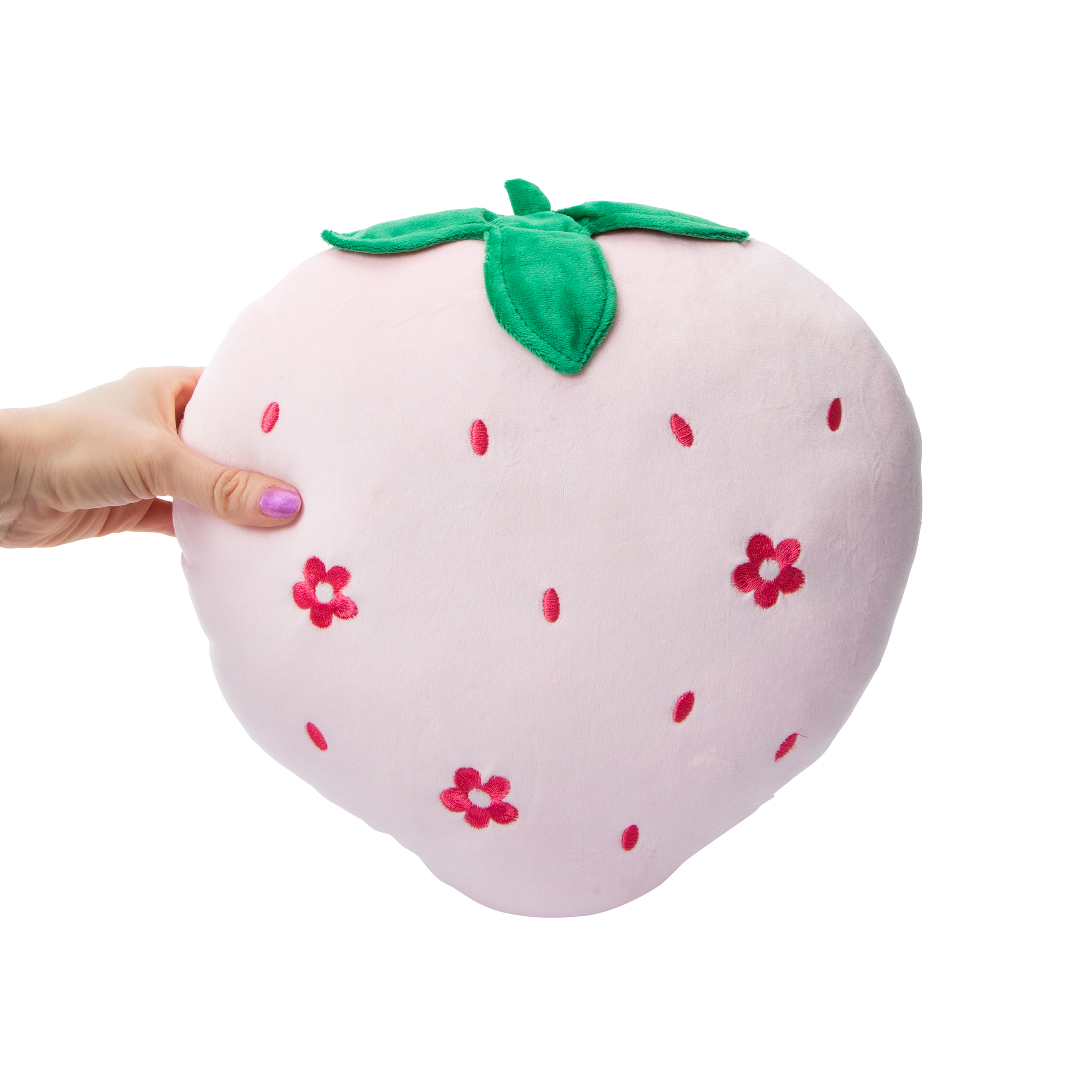 Strawberry Plush Pillow 14in x 14in
