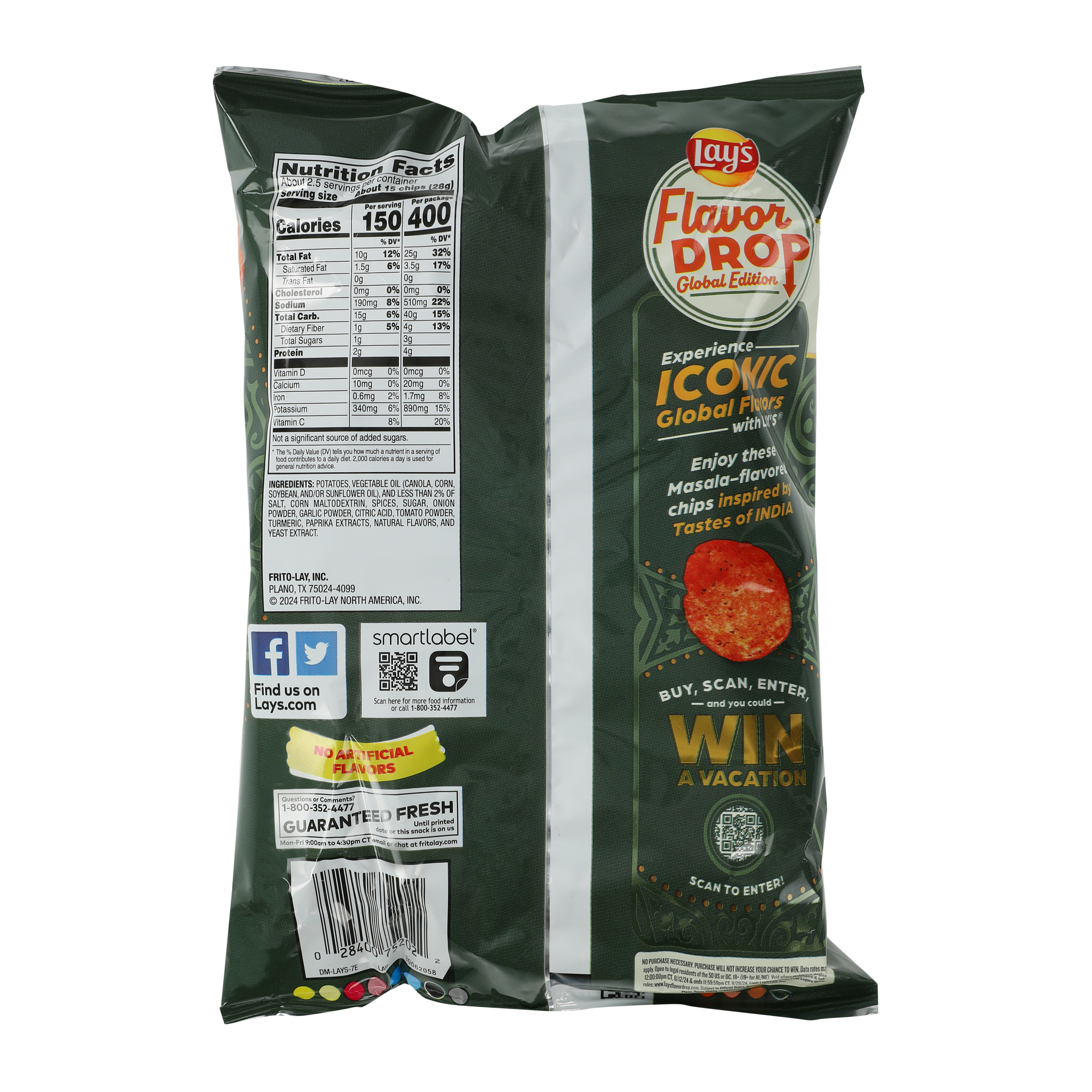 Lay's Masala Flavored Potato Chips 2.62oz