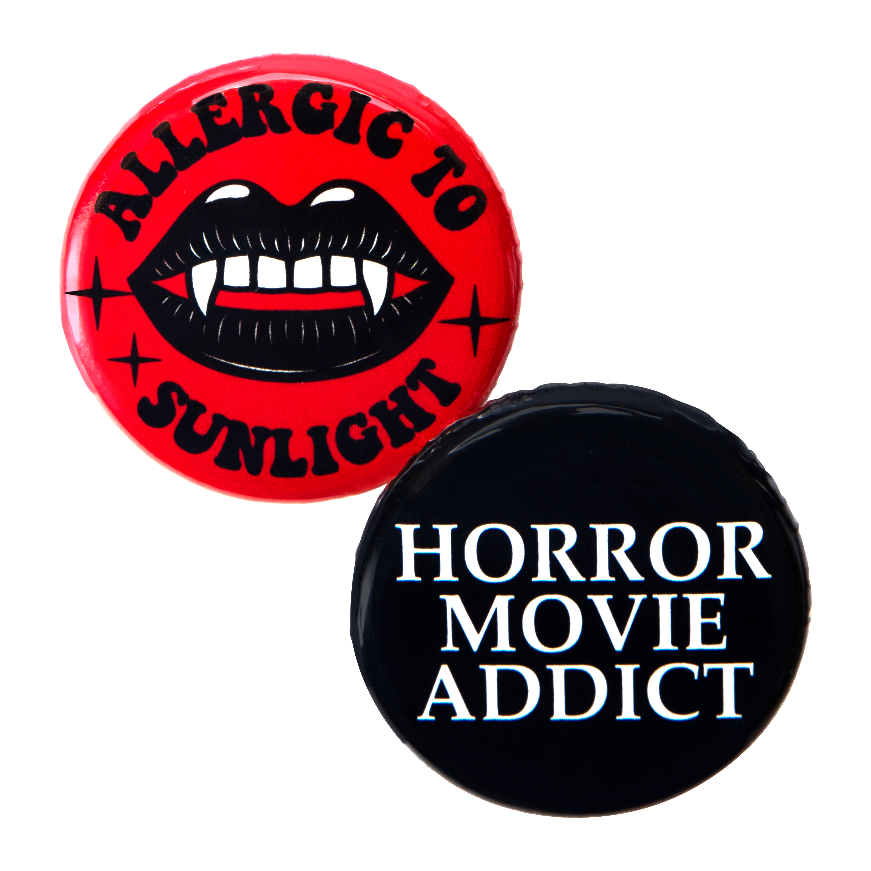 Funny Halloween Button Pins 2-Pack